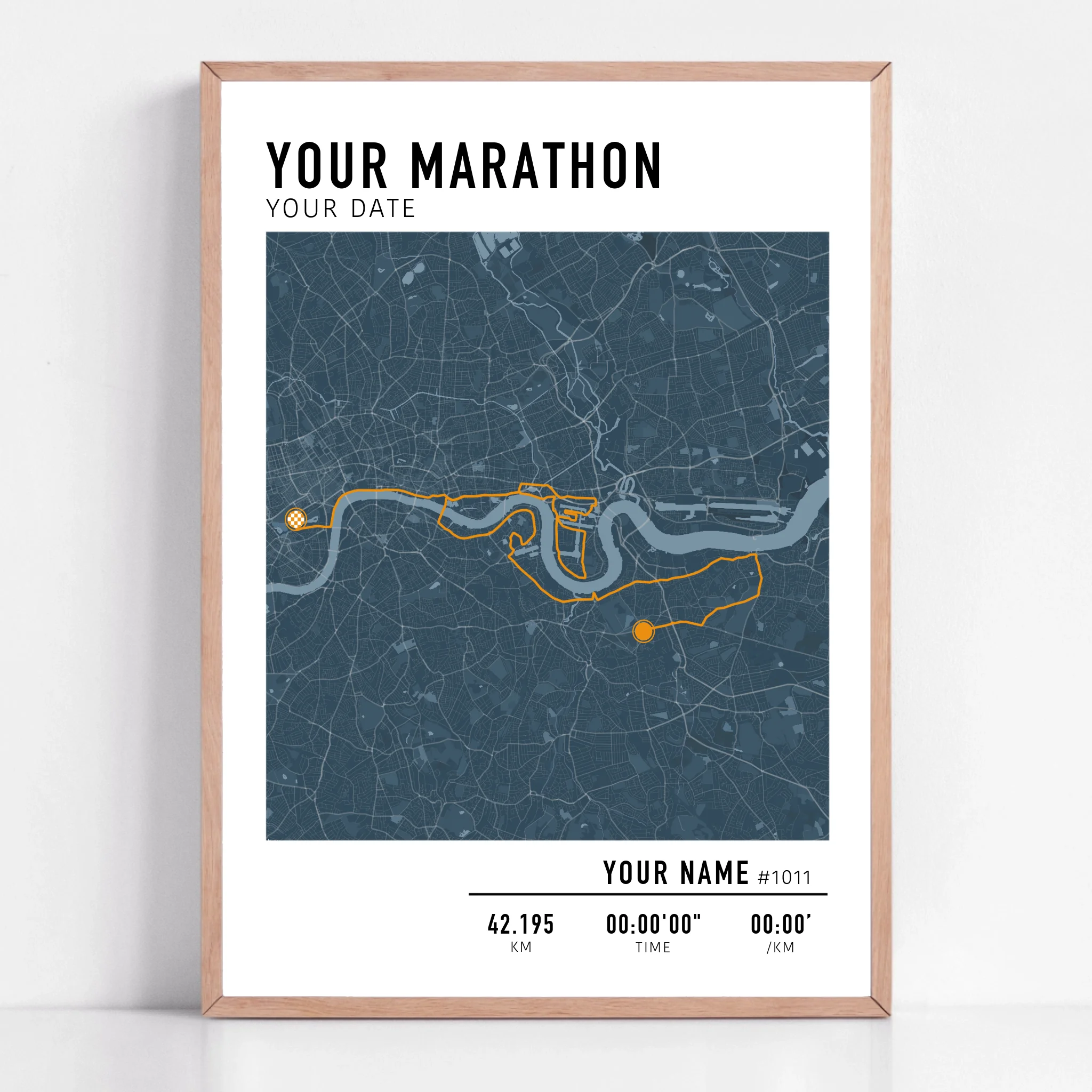 Maratona personalizzata o stampa di qualsiasi corsa