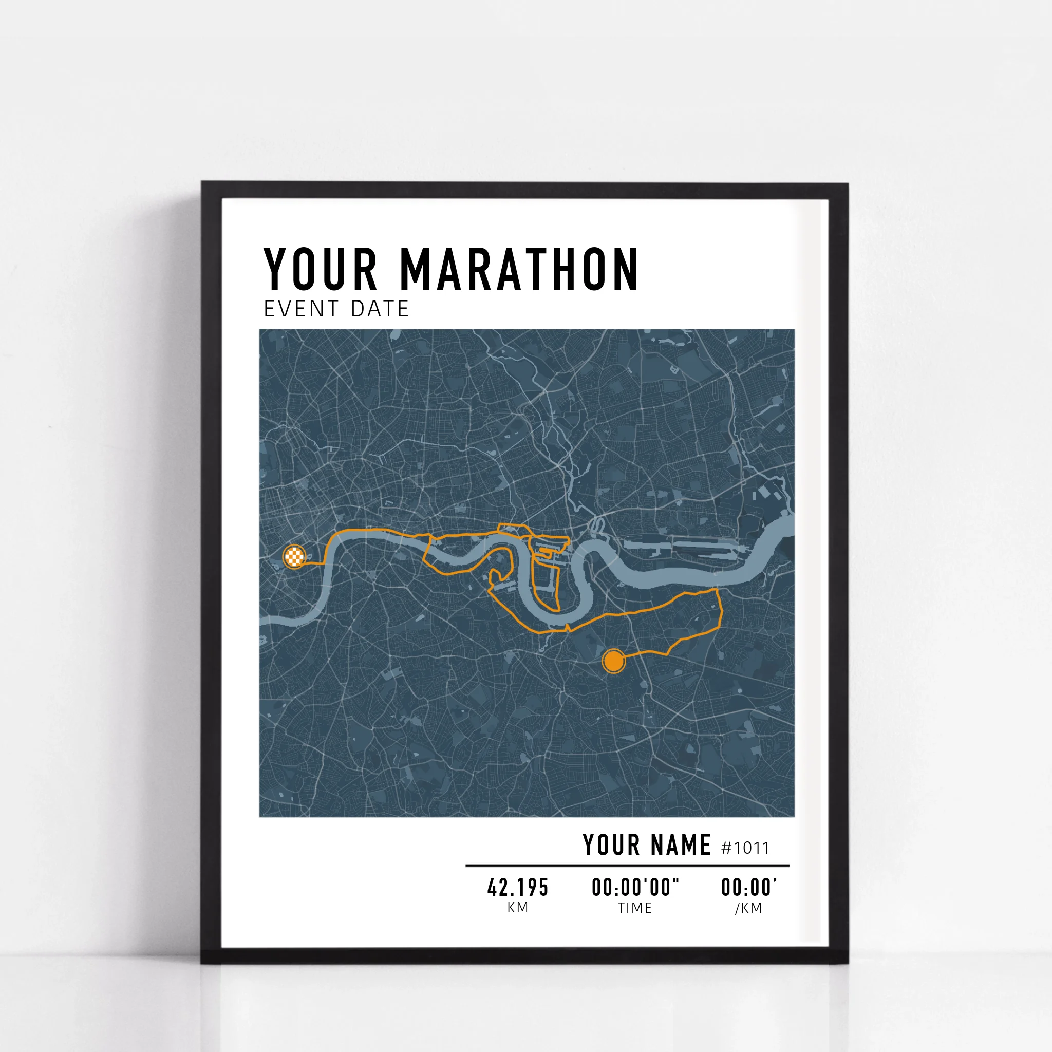 Maratón personalizado o cualquier impresión de carrera