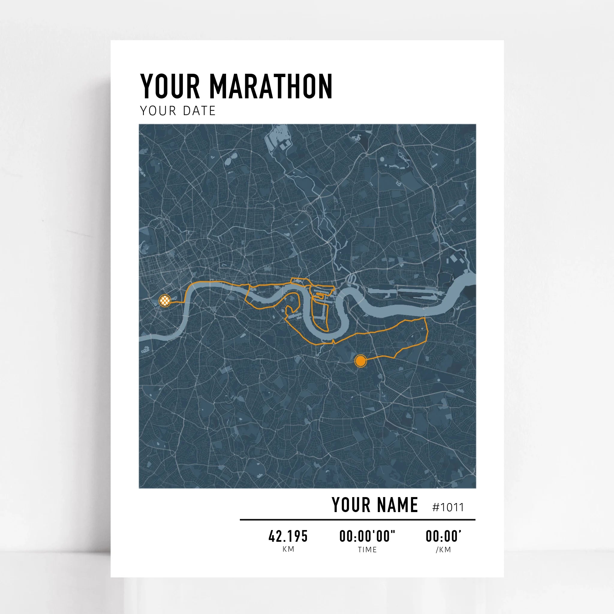 Maratón personalizado o cualquier impresión de carrera