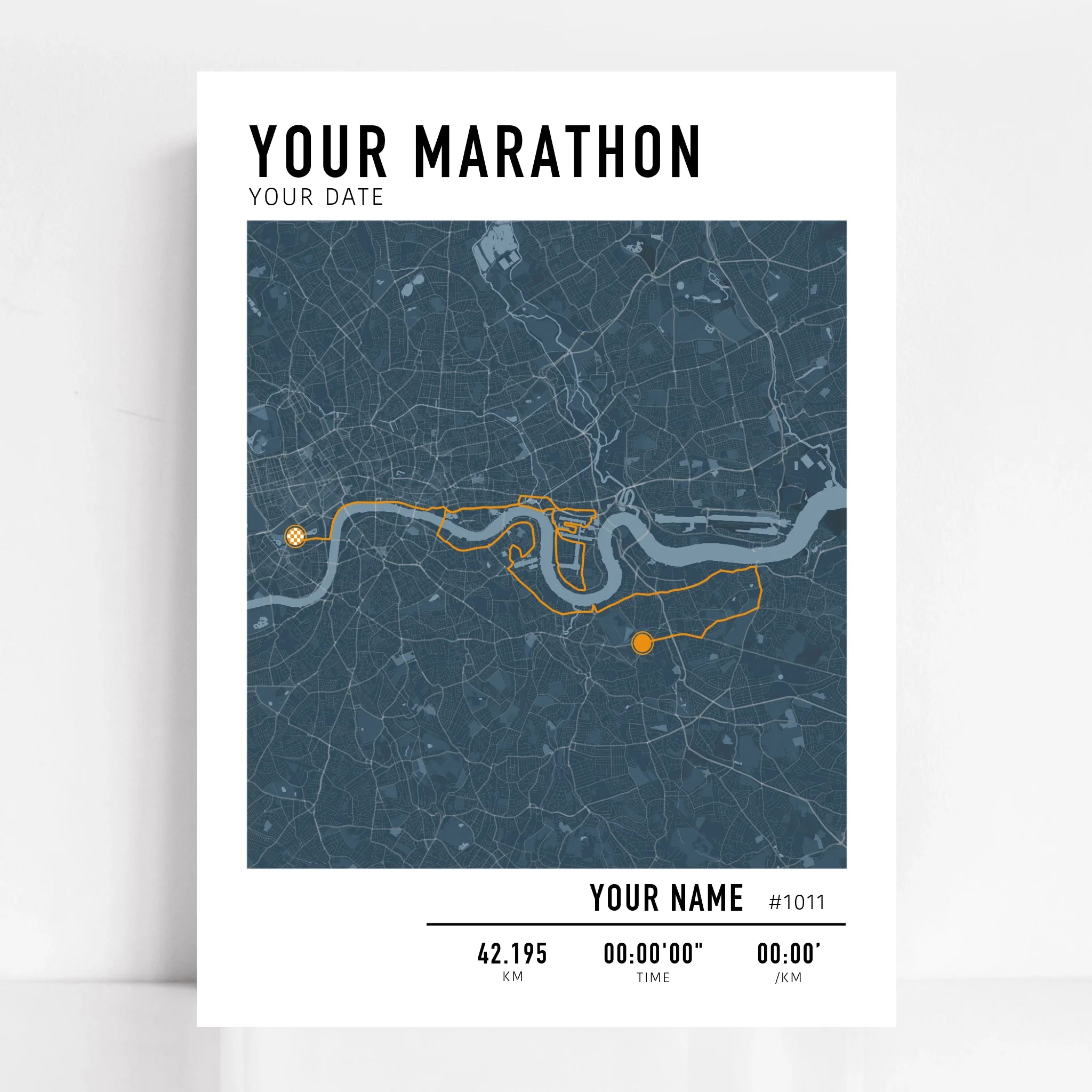 Benutzerdefinierter Marathon- oder beliebiger Laufdruck