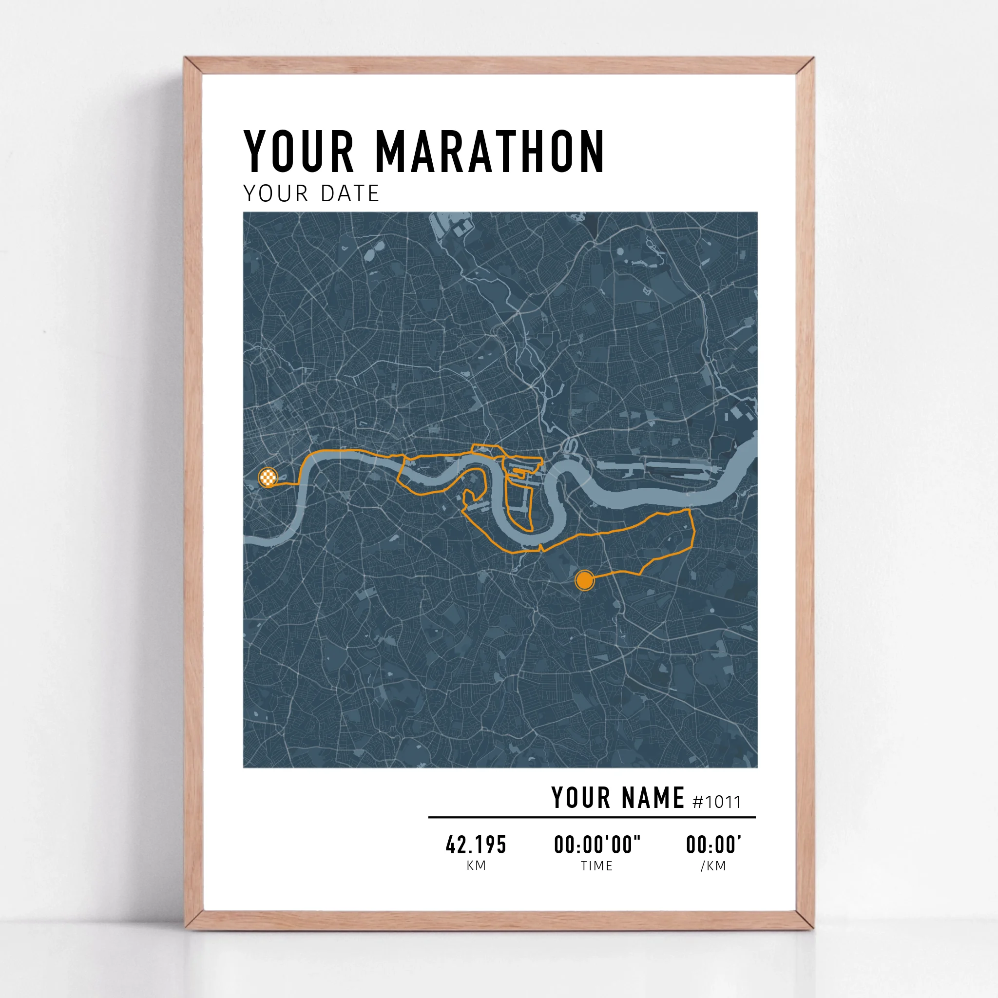 Maratón personalizado o cualquier impresión de carrera