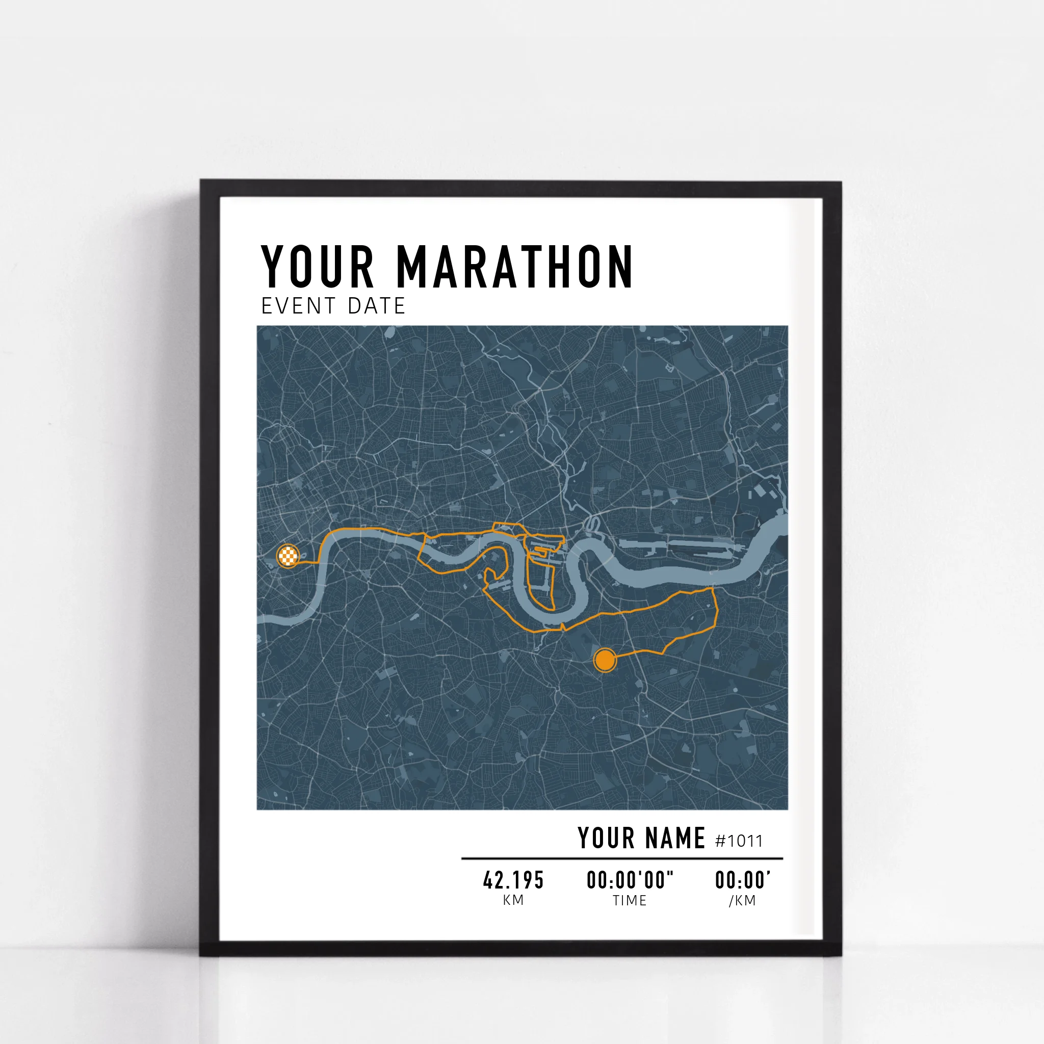 Maratón personalizado o cualquier impresión de carrera