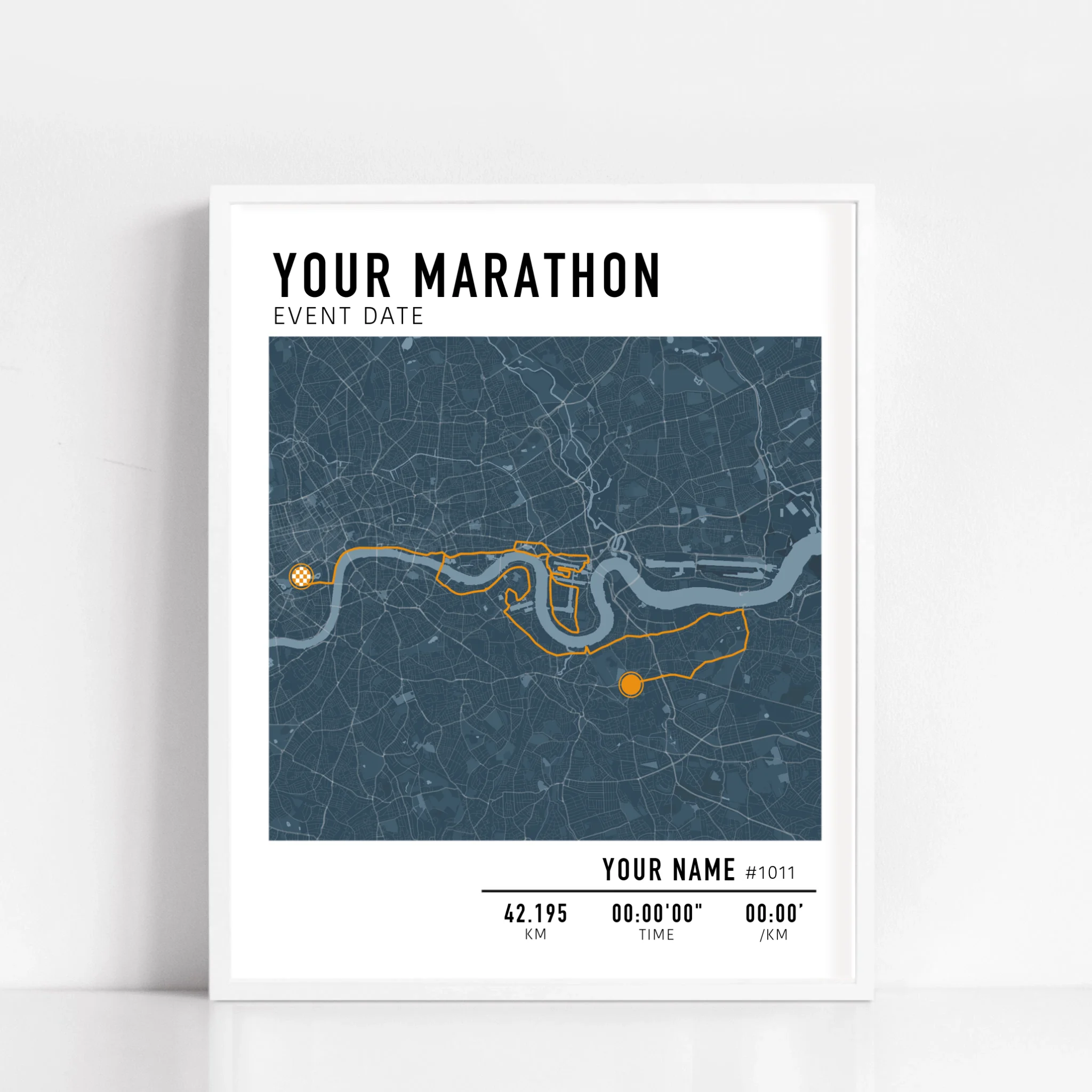 Maratón personalizado o cualquier impresión de carrera