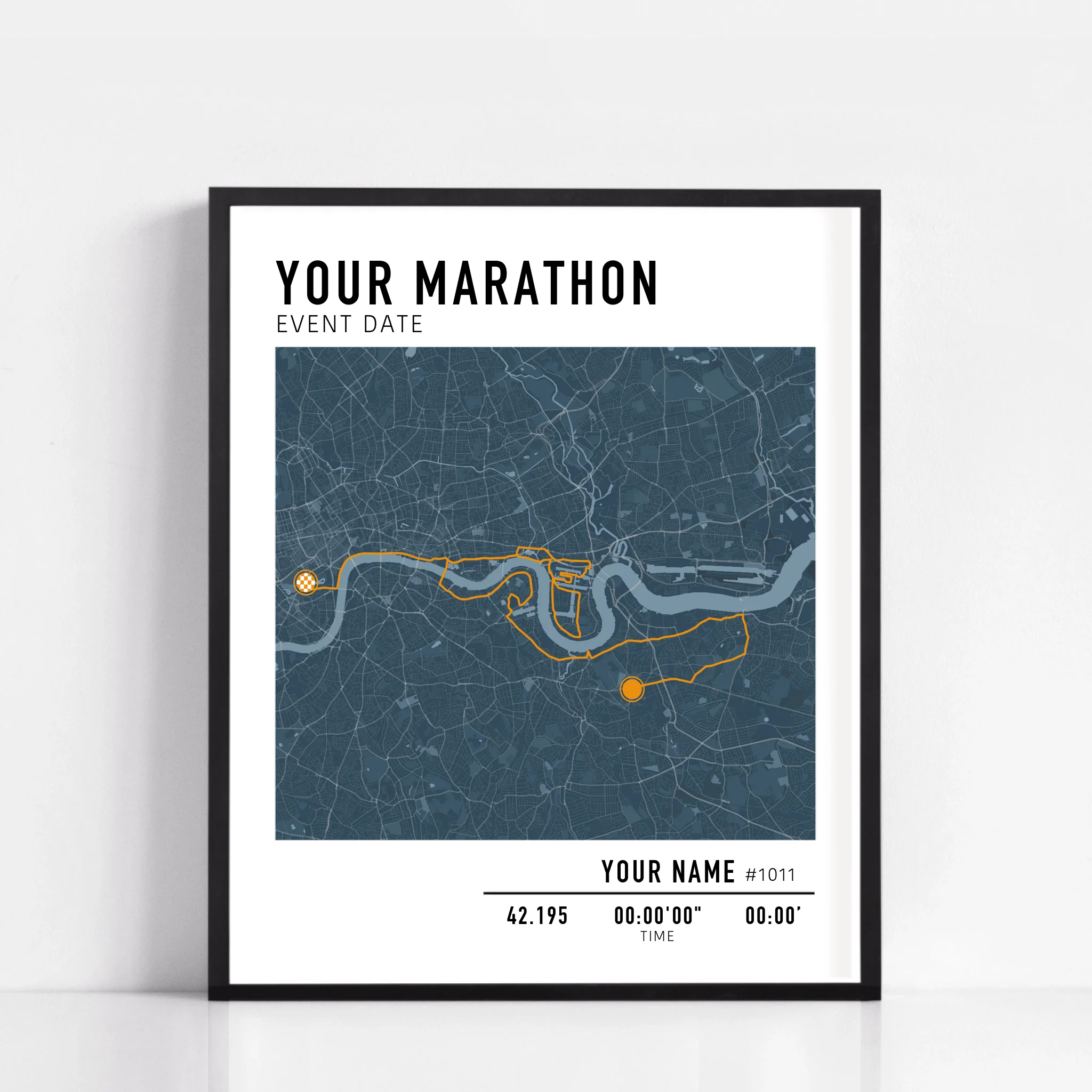 Maratón personalizado o cualquier impresión de carrera