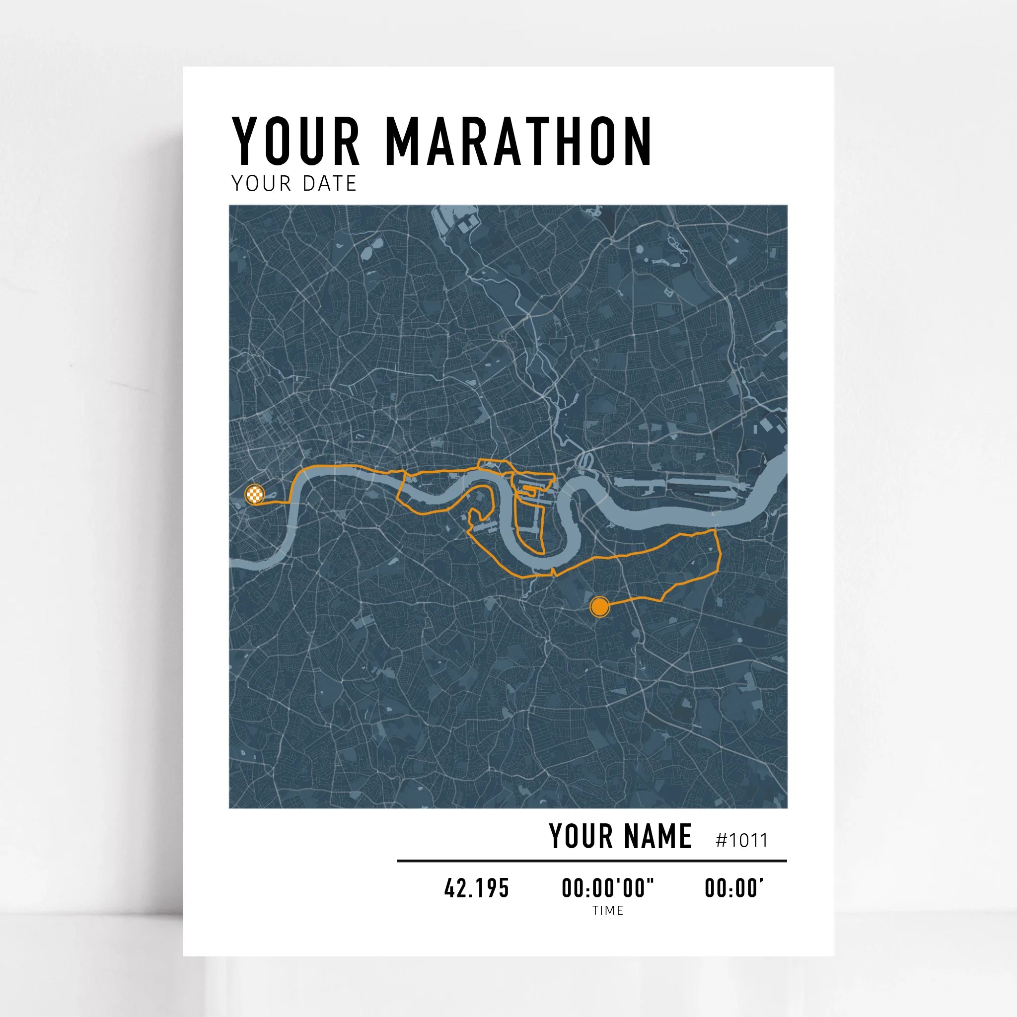 Maratona personalizzata o stampa di qualsiasi corsa