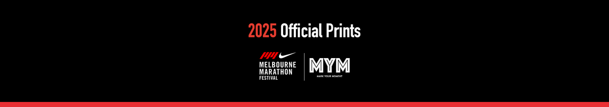 Mark Your Moment is the Official Print Partner of the 2025 Nike Melbourne Marathon, offering personalised course map prints and medal displays to commemorate your race day achievement.