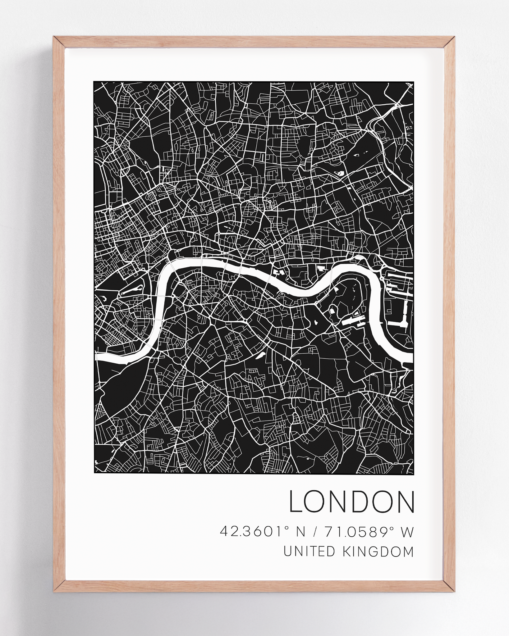 Personalized city map wall art of any location, custom framed print showcasing detailed street maps—perfect for home décor or meaningful gifts.