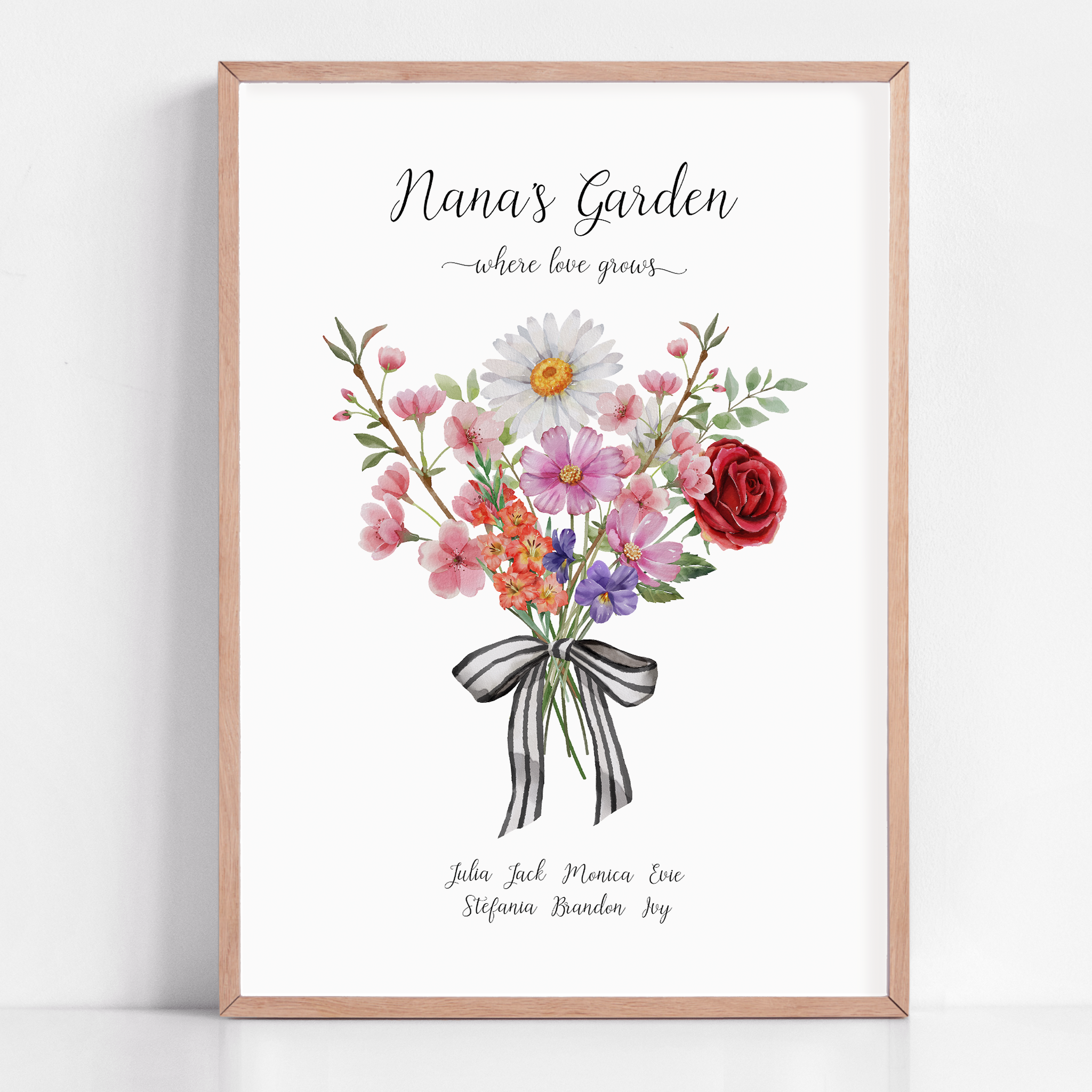nanas garden birth flower print