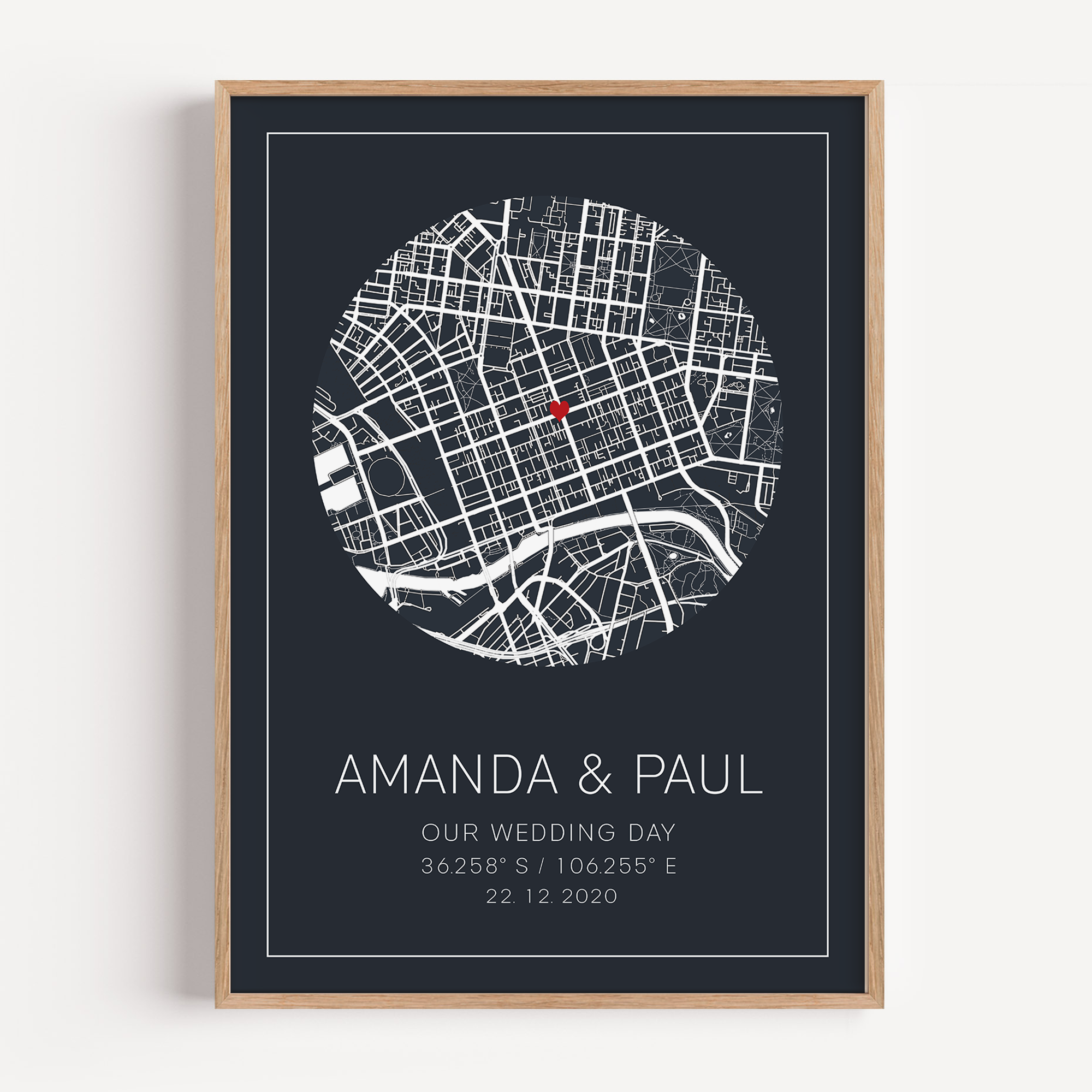 wedding gift for wedding morning for bride framed wedding location