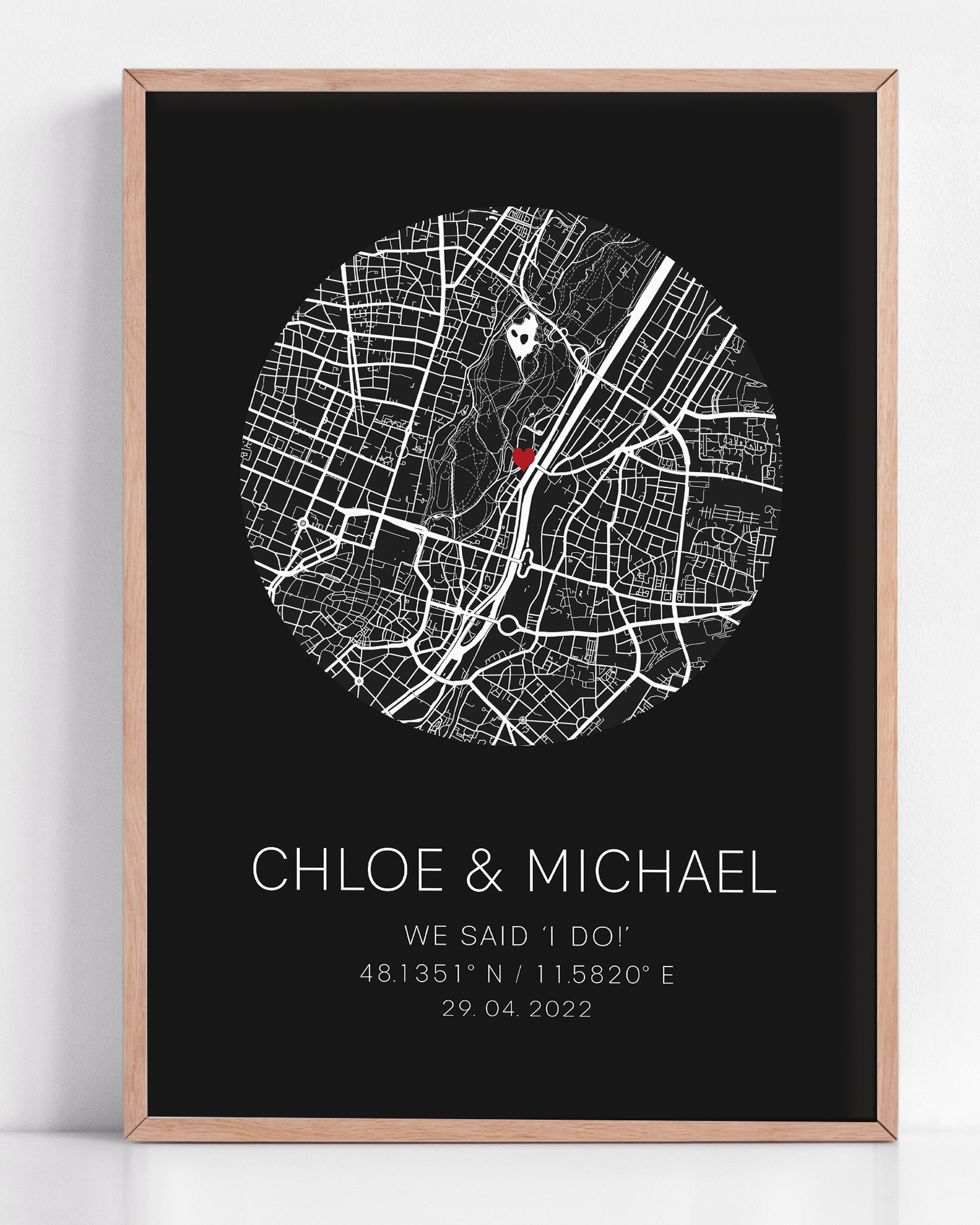 wedding gift for wedding morning for bride framed wedding location