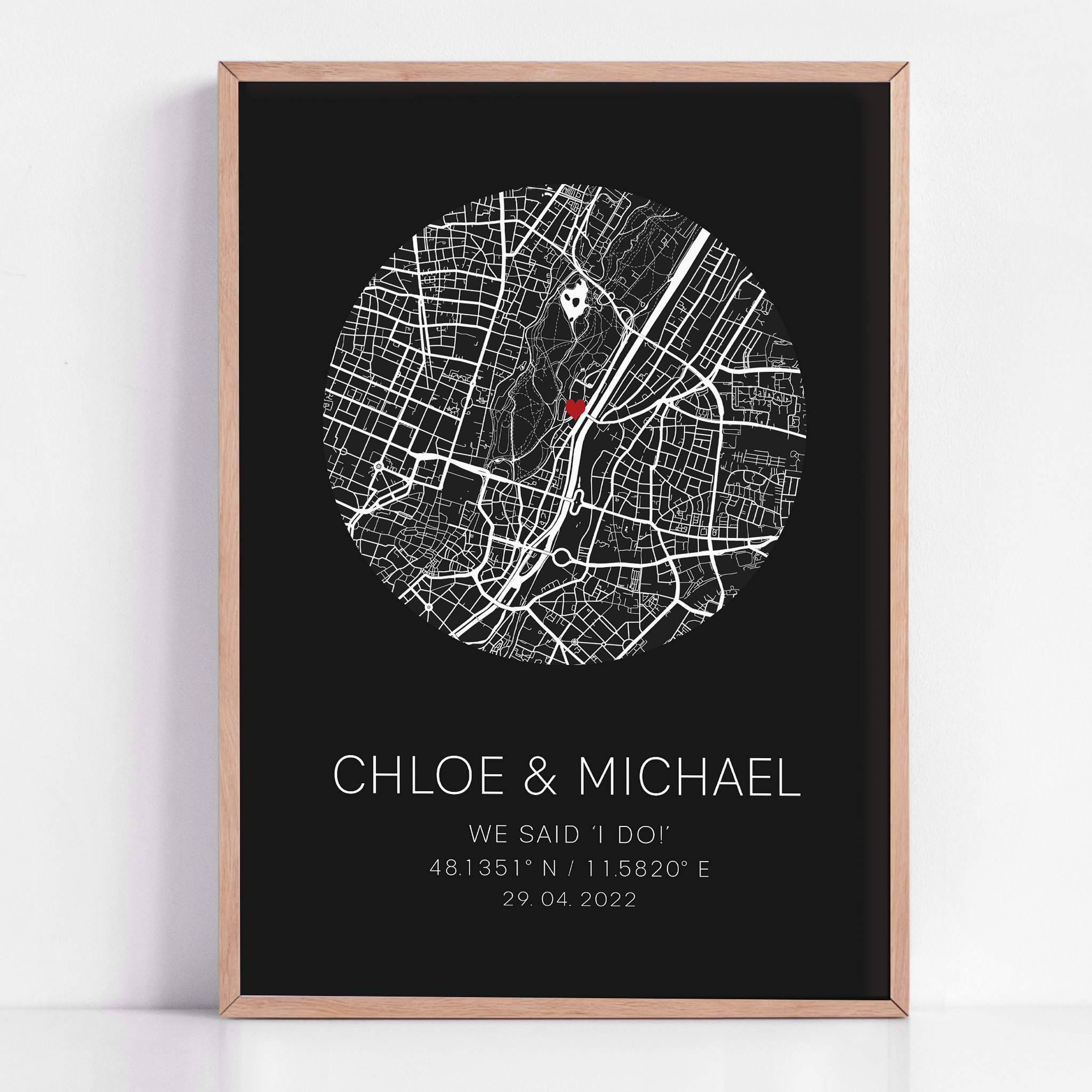 wedding gift for wedding morning for bride framed wedding location