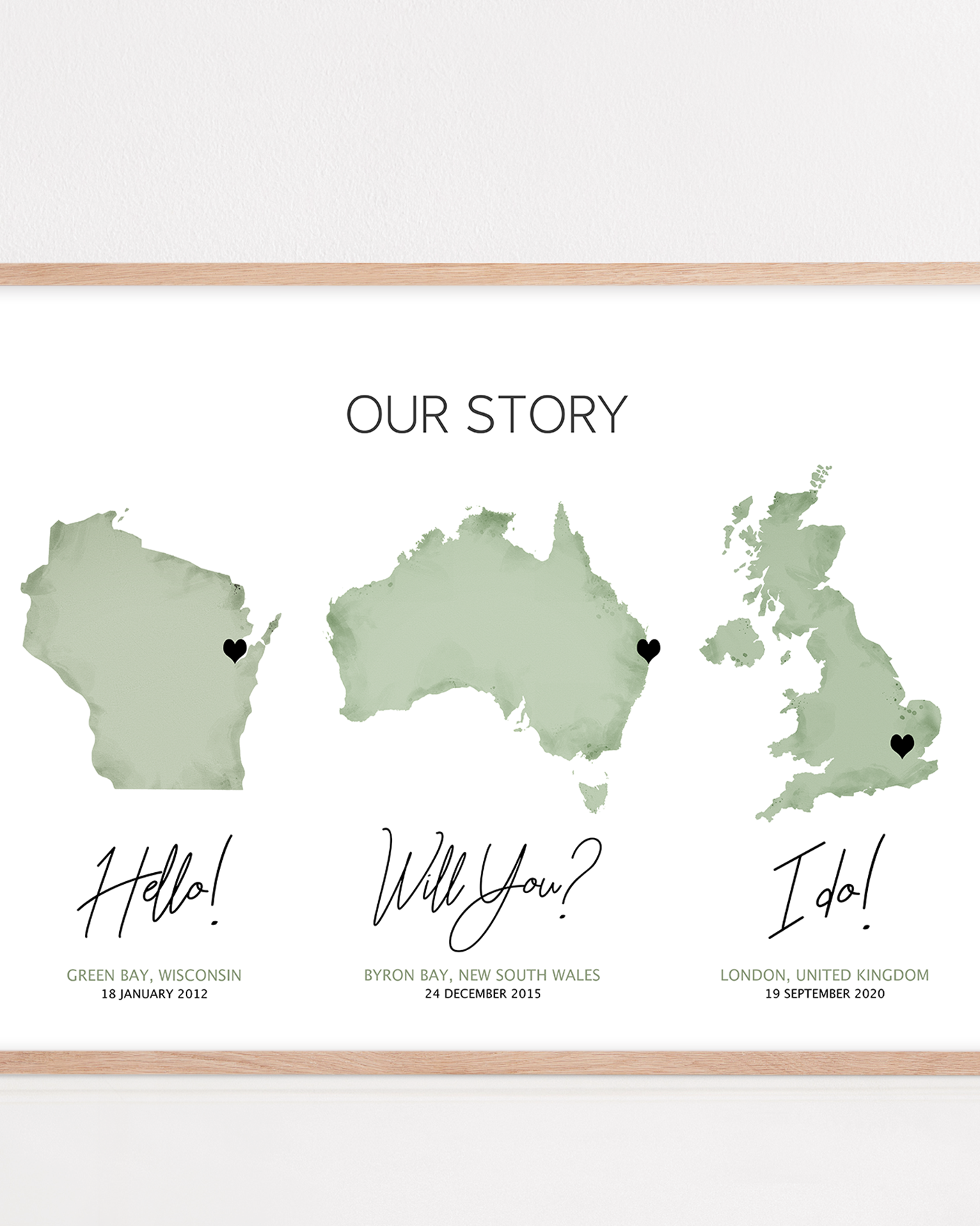 traditional first anniversary wedding gift paper framed print