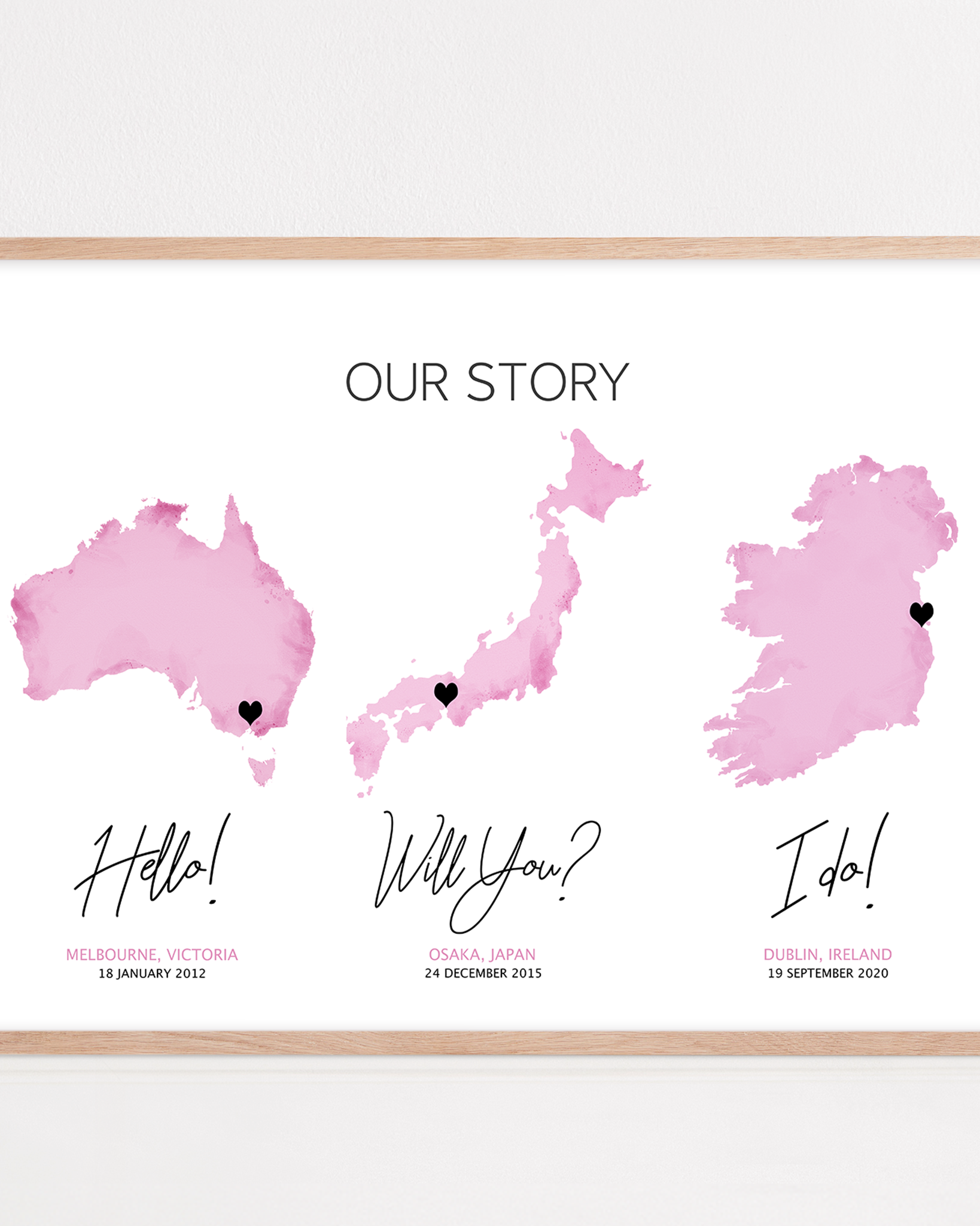 traditional first anniversary wedding gift paper framed print