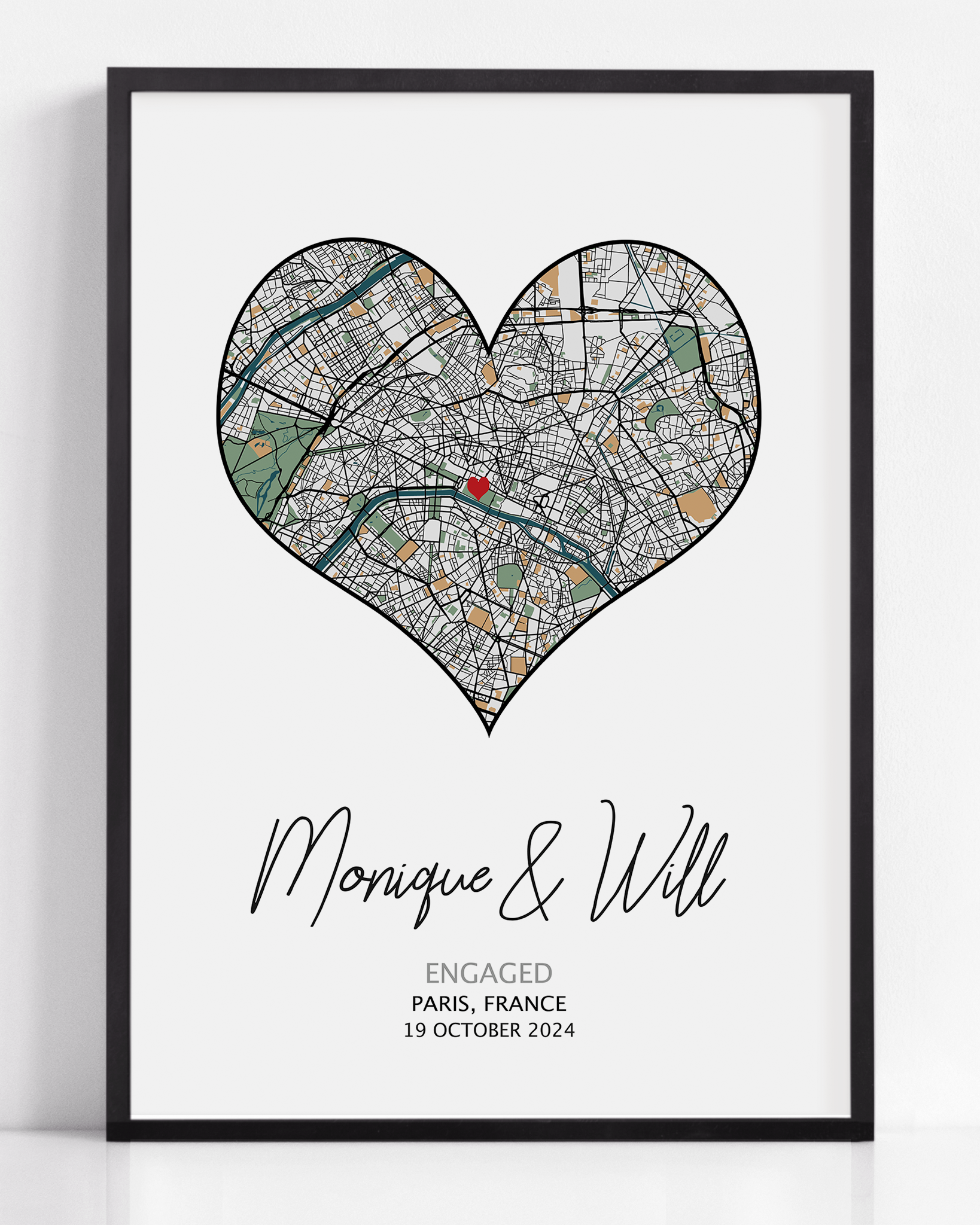 where it all began custom gift for partner girlfriend or boyfriend gift for where you first met map with custom names