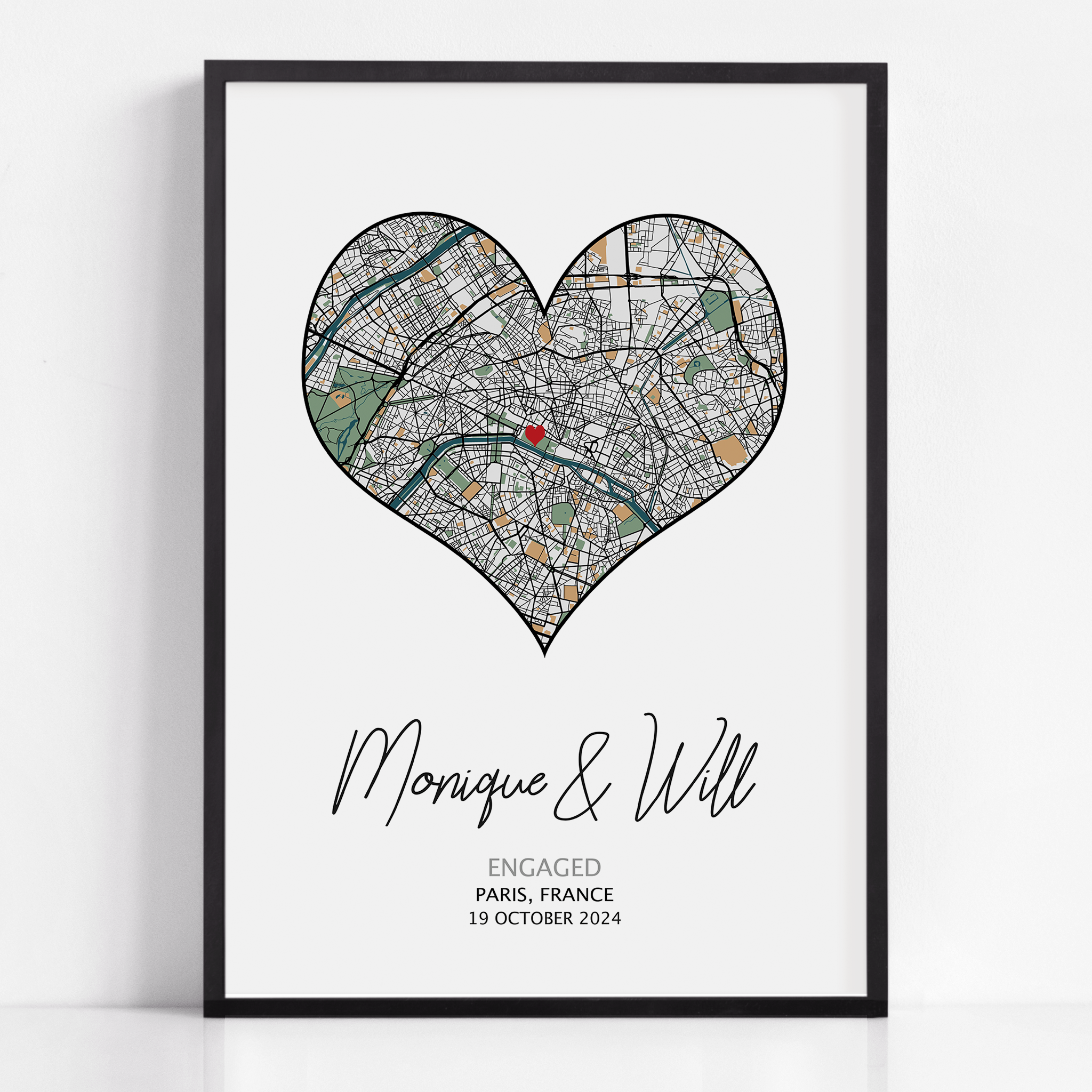 where it all began custom gift for partner girlfriend or boyfriend gift for where you first met map with custom names