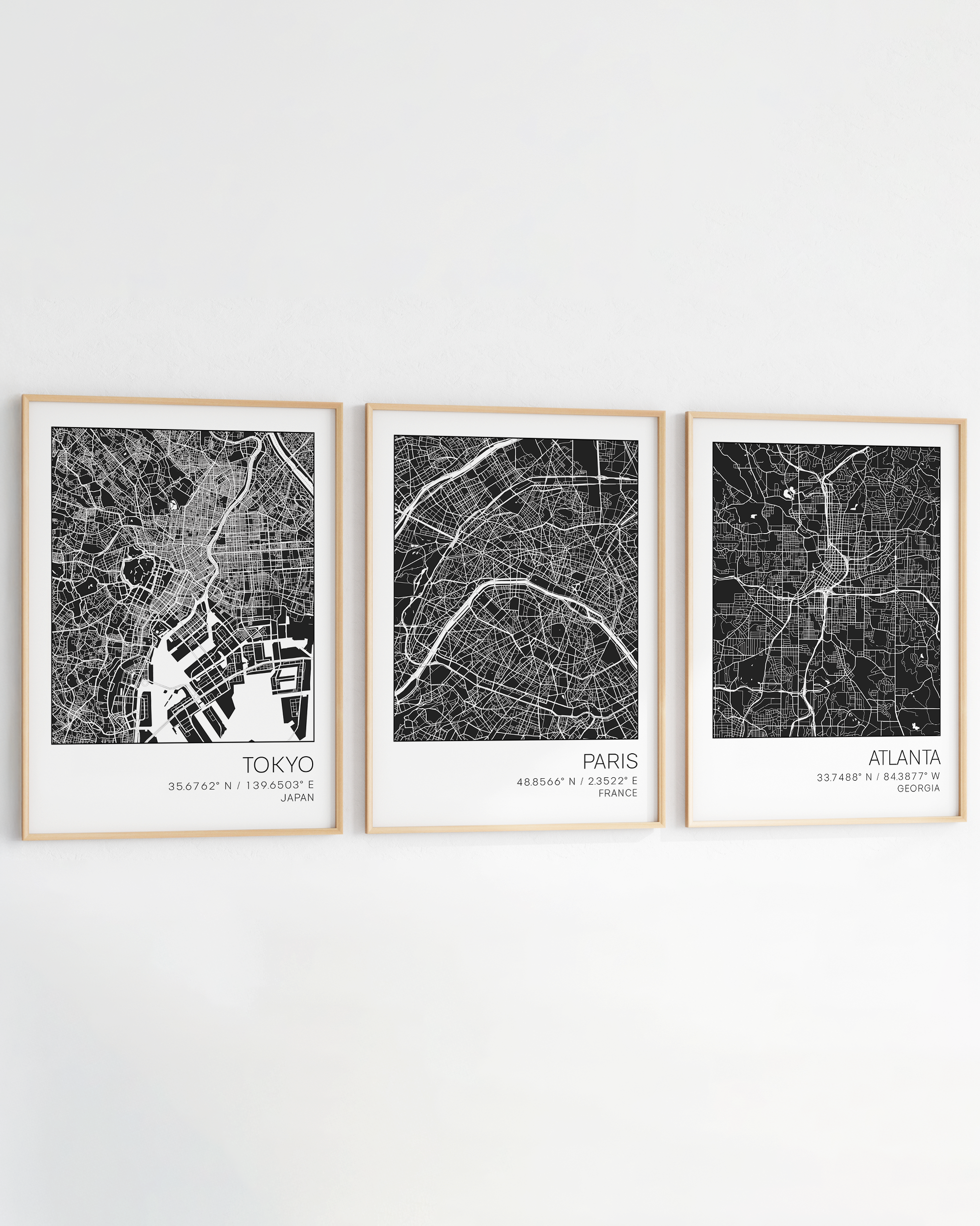 london map print, new york map print, perth map print, home town map prints