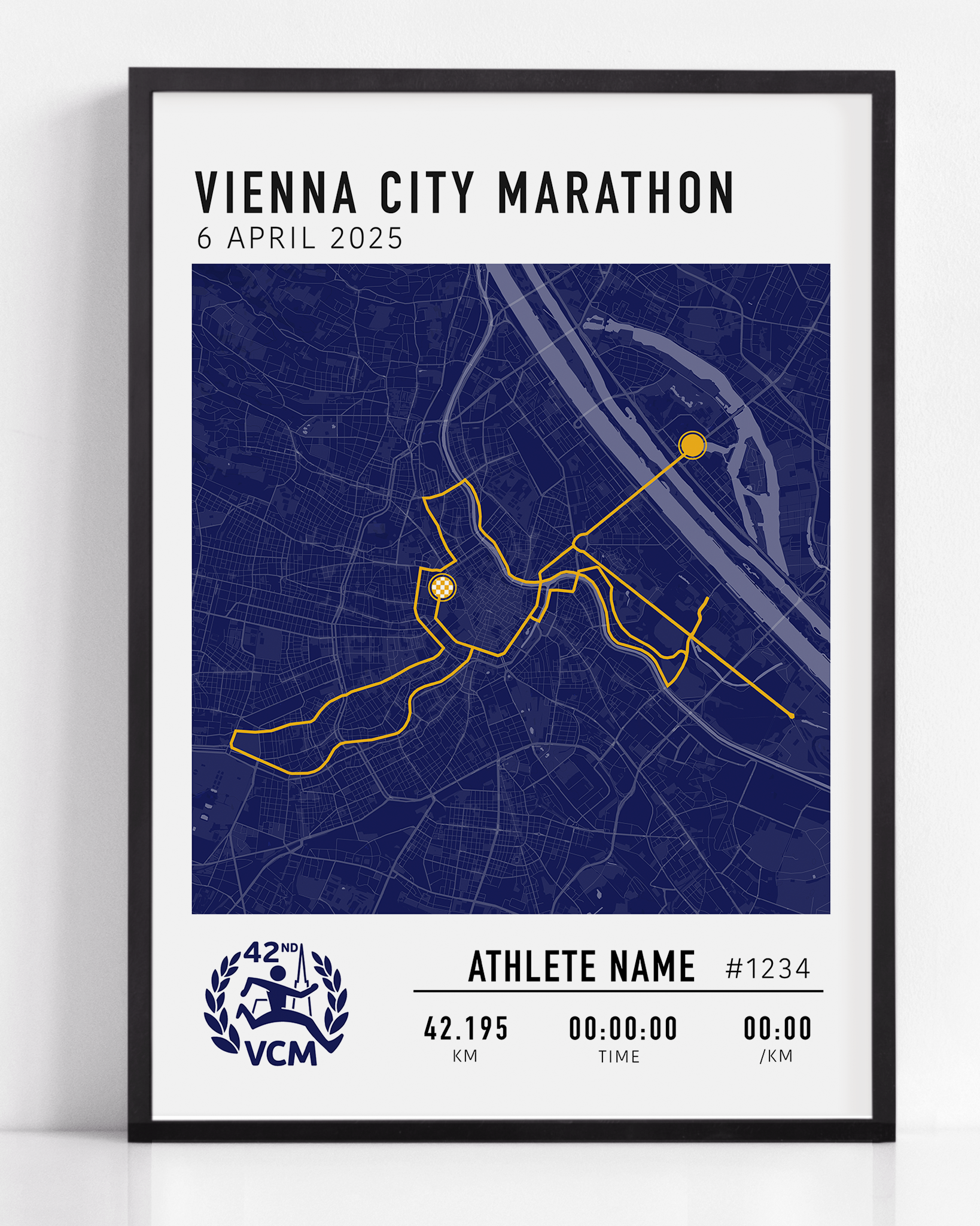 Vienna City Marathon 2025 Official Print MYM Mark Your Moment VCM print framed official poster Commemorative print