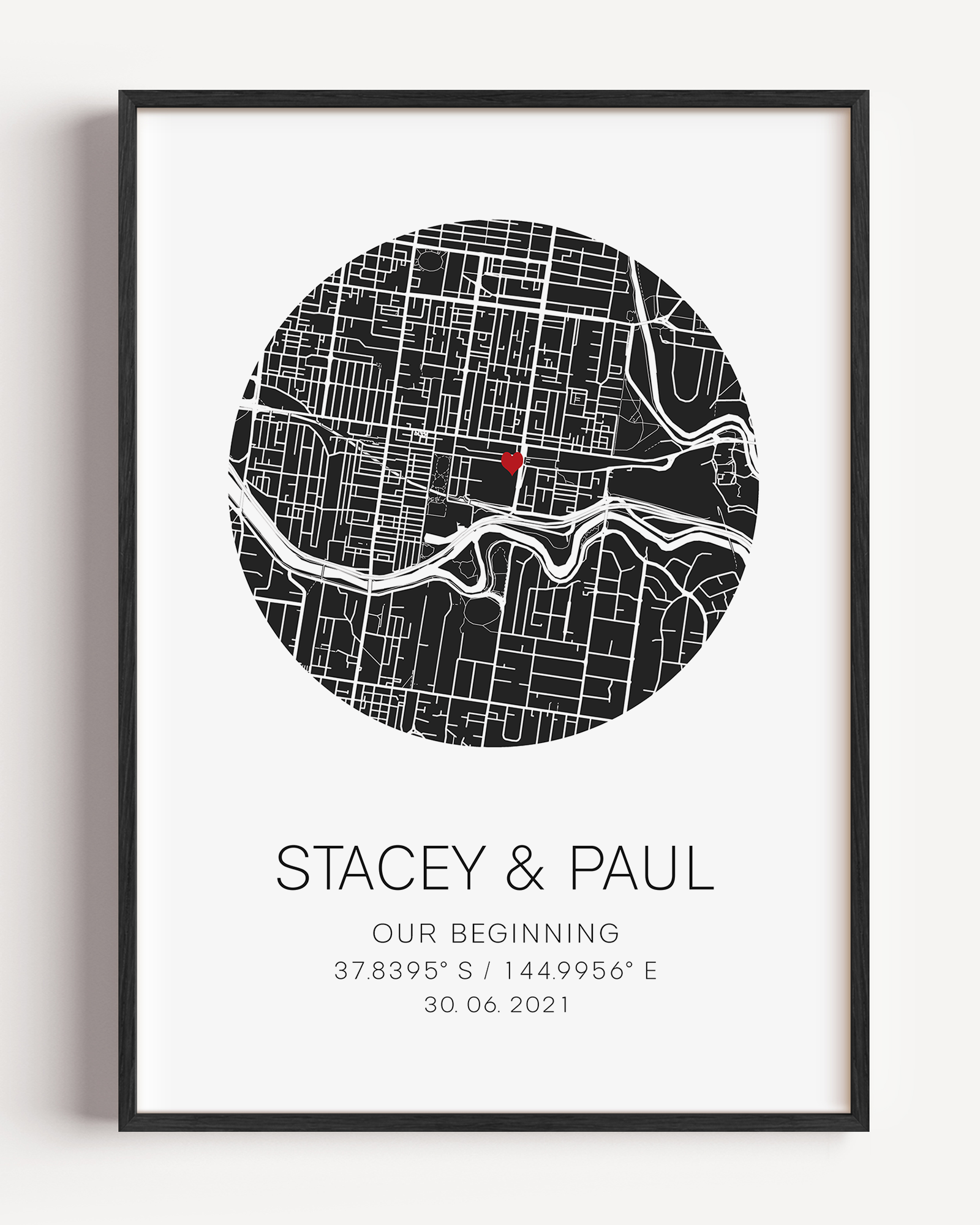 where it all began gift first date framed print