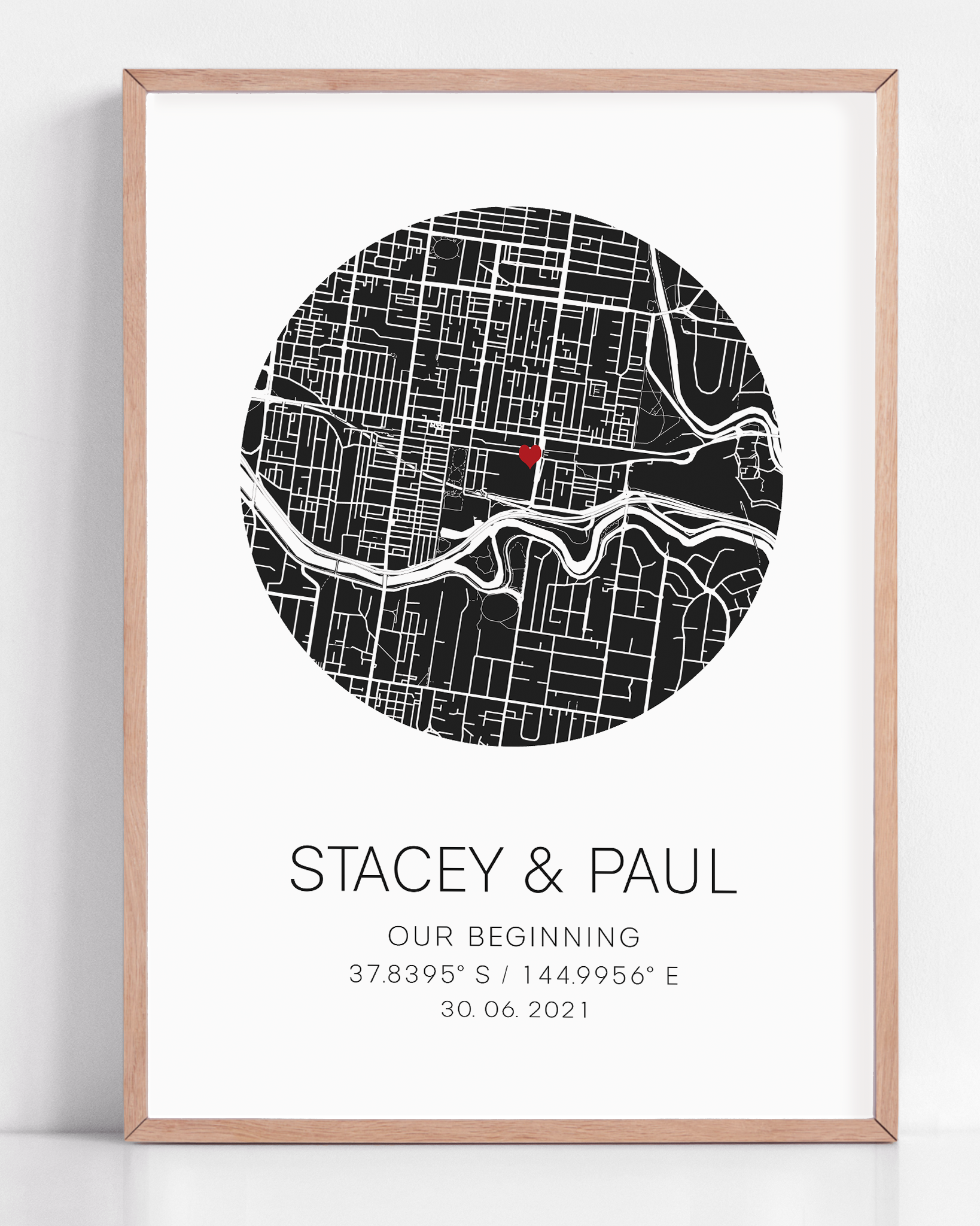 where it all began gift first date framed print