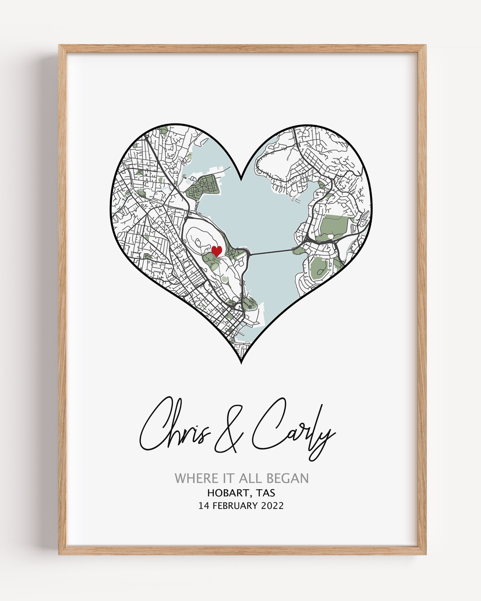 where it all began custom gift for partner girlfriend or boyfriend gift for where you first met map with custom names