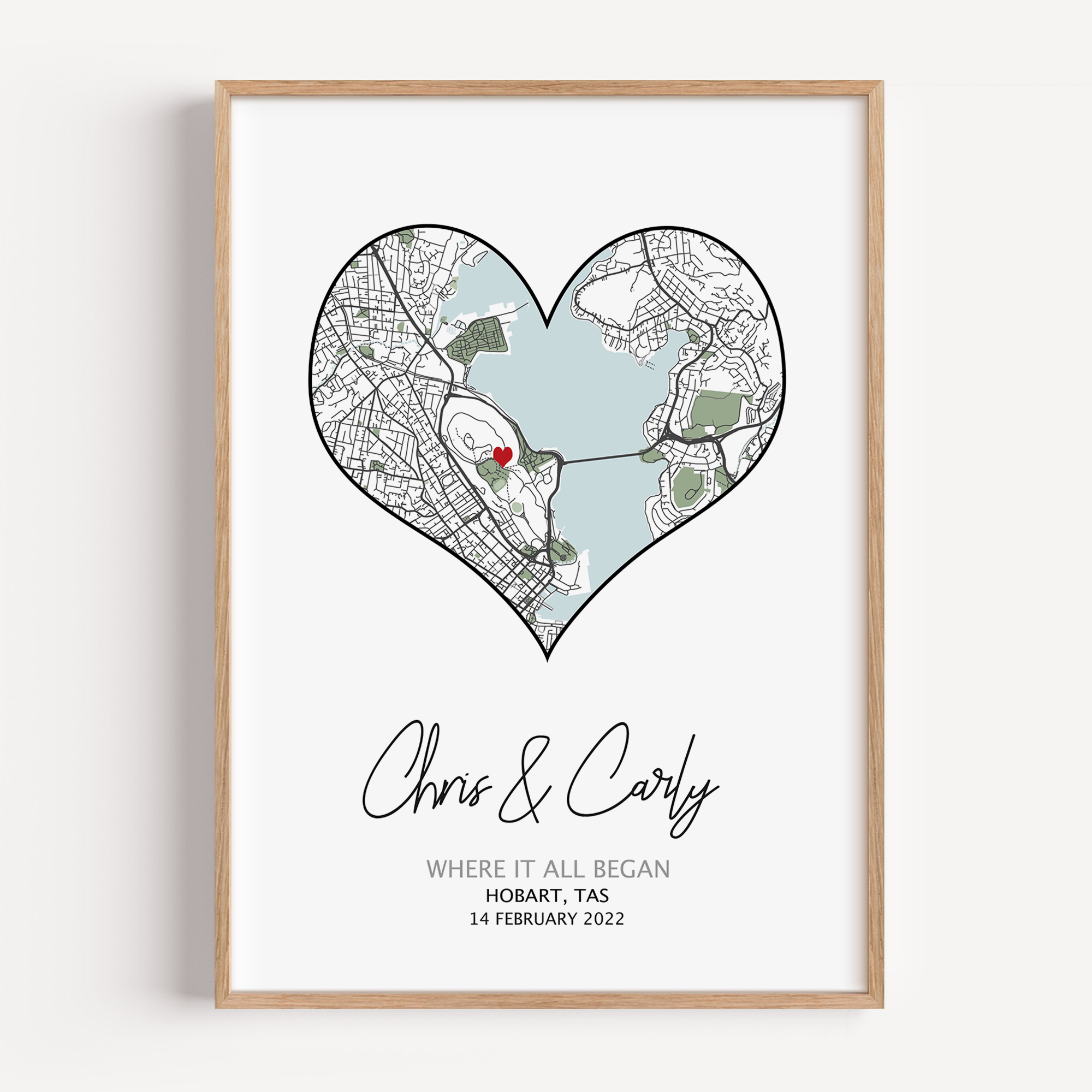 where it all began custom gift for partner girlfriend or boyfriend gift for where you first met map with custom names