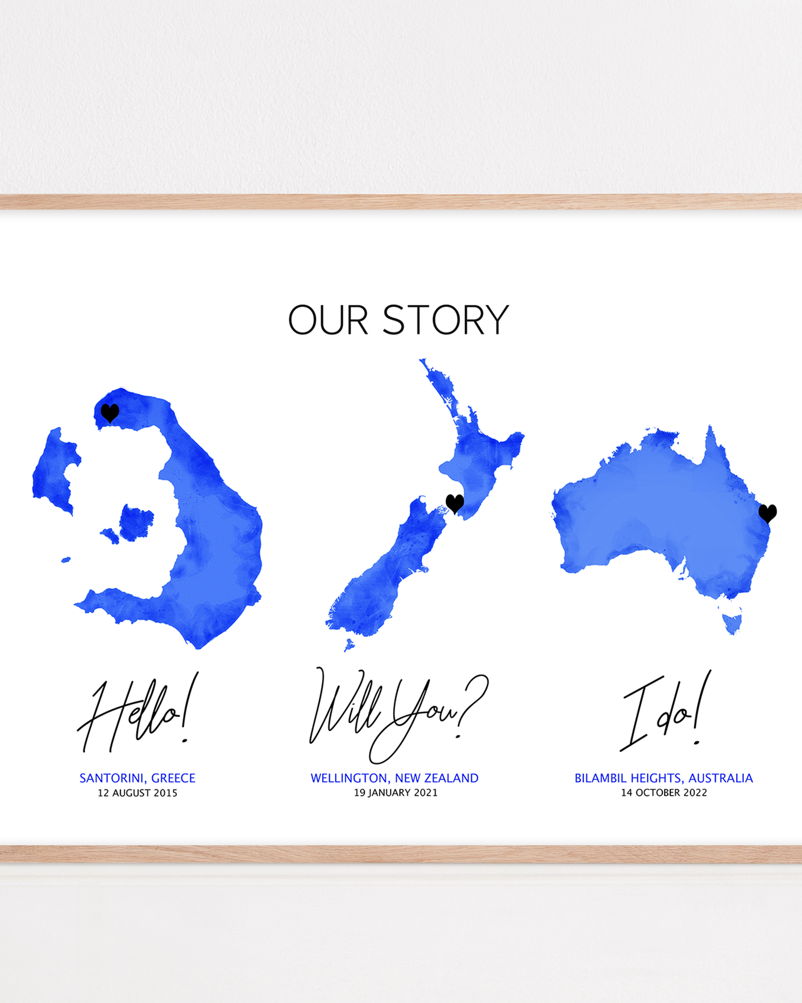 traditional first anniversary wedding gift paper framed print