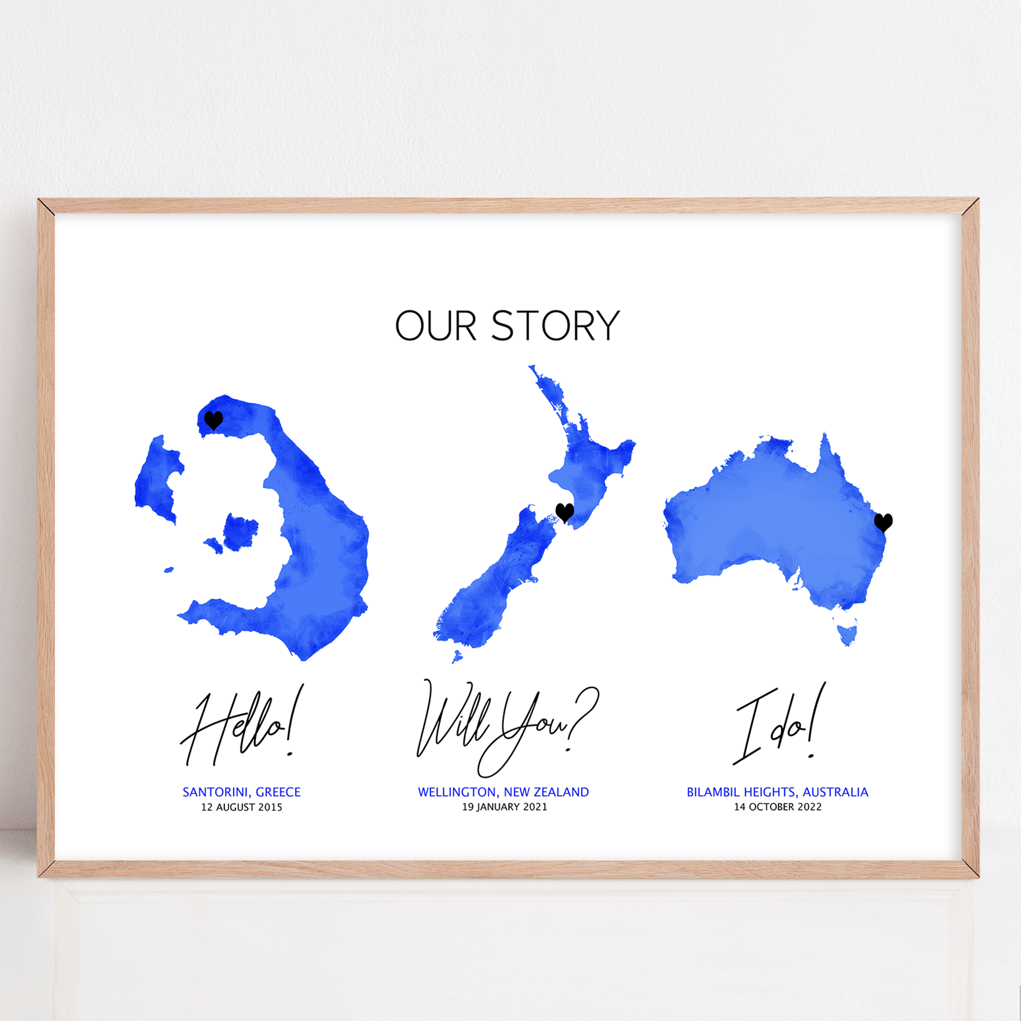 traditional first anniversary wedding gift paper framed print