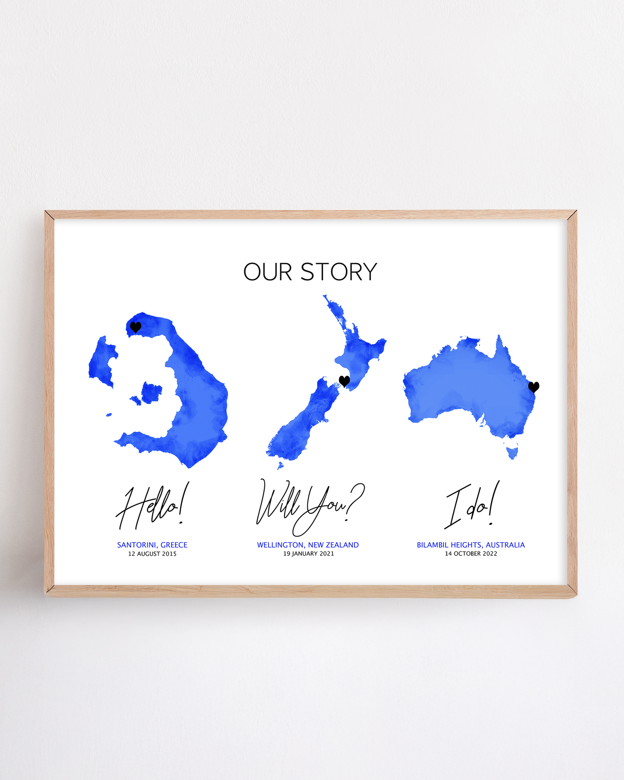 traditional first anniversary wedding gift paper framed print