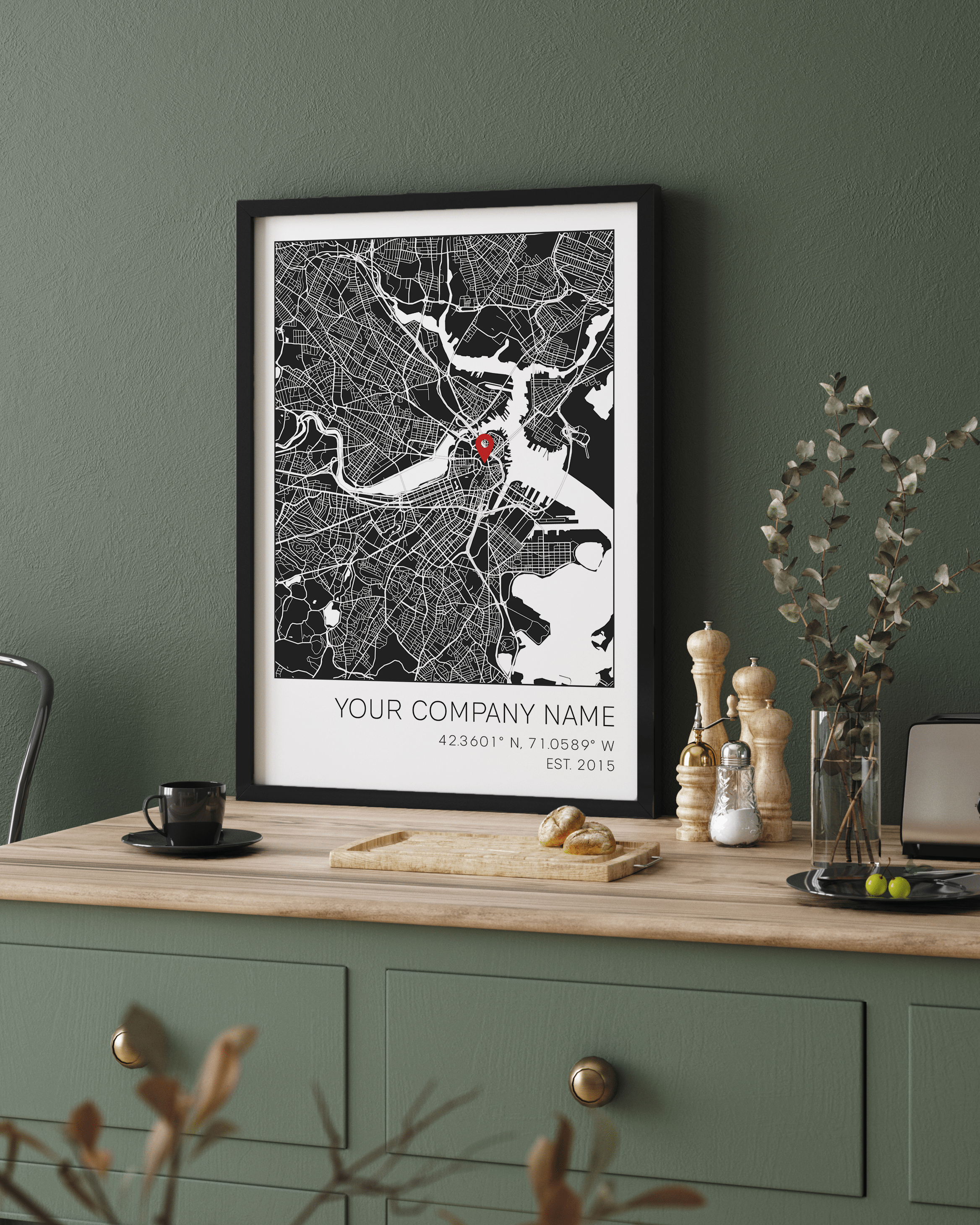 A company location anniversary gift framed artwork