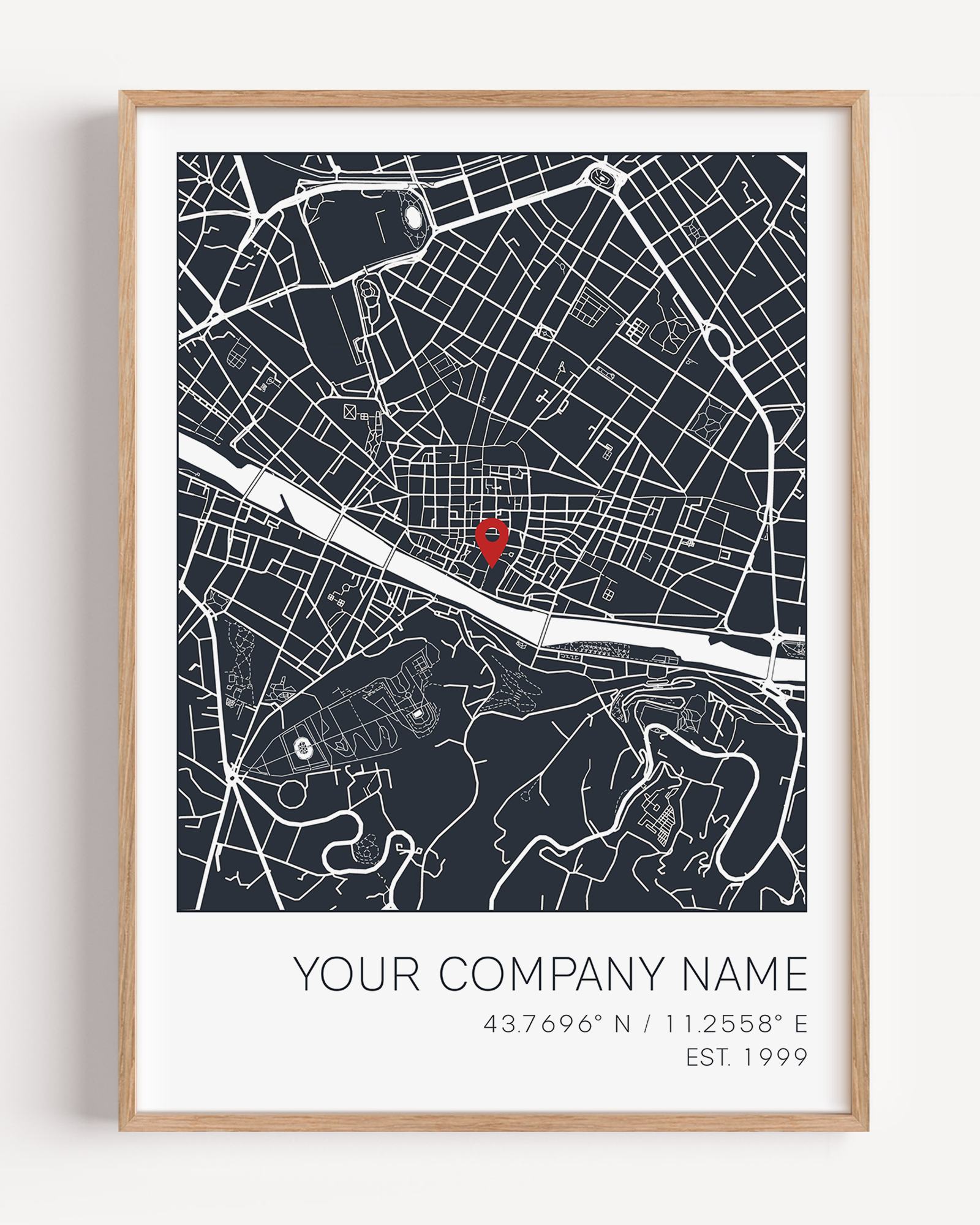 A company location anniversary gift framed artwork