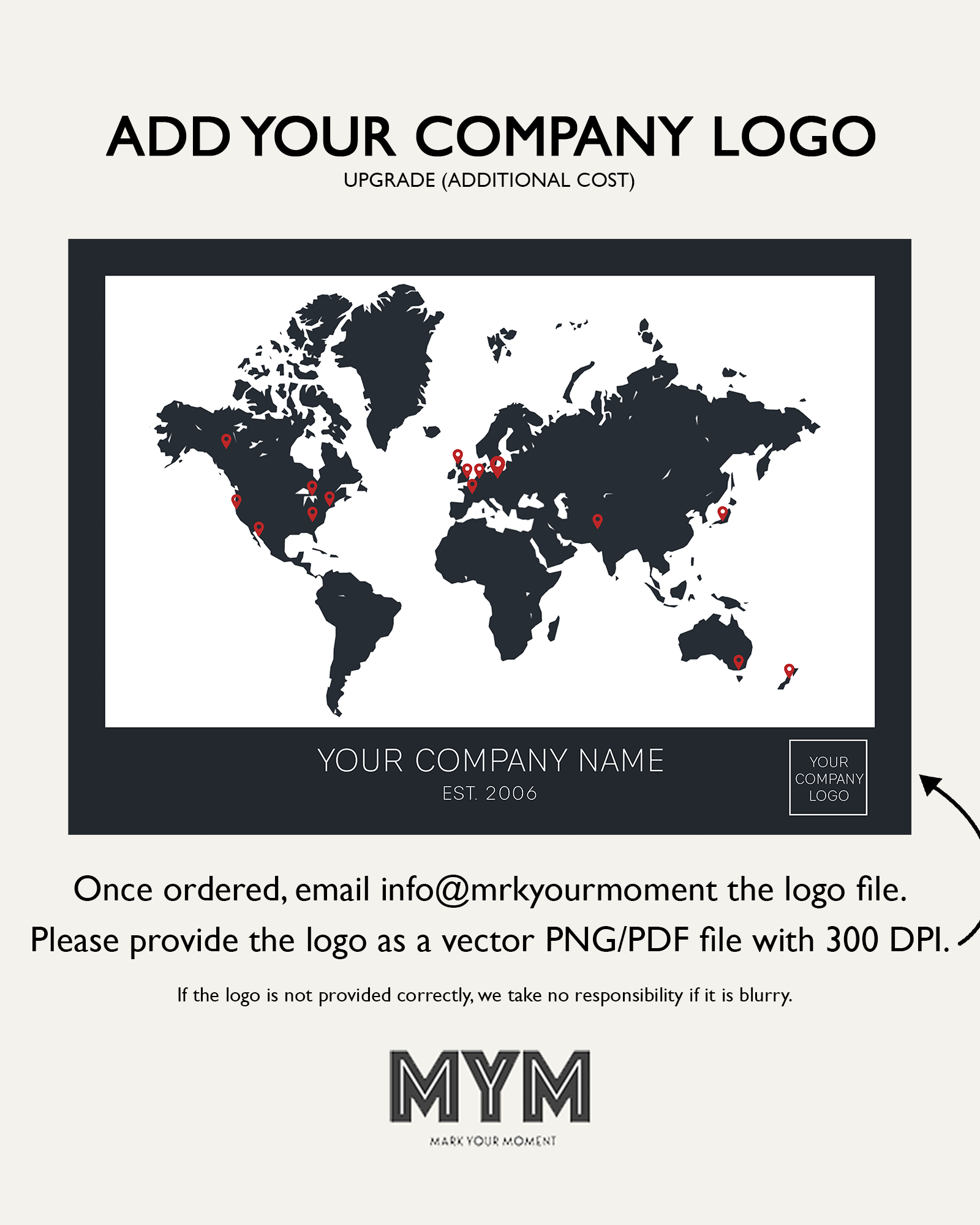 A company anniversary gift showcasing global company locations