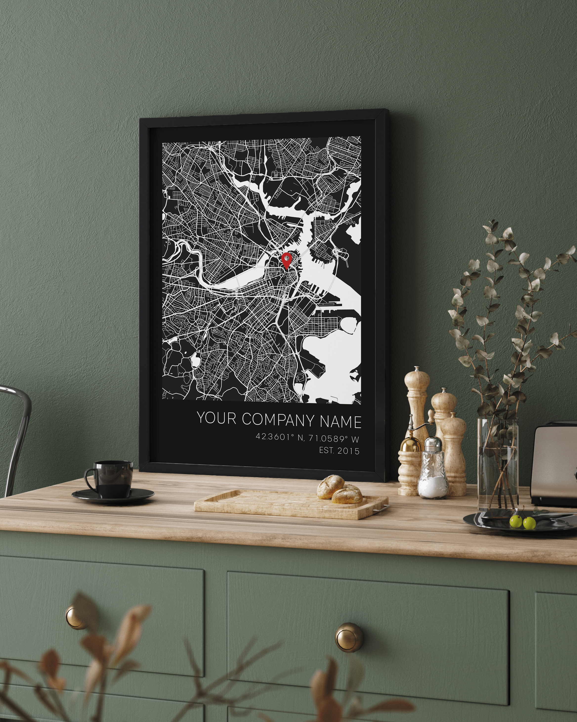 company location map print