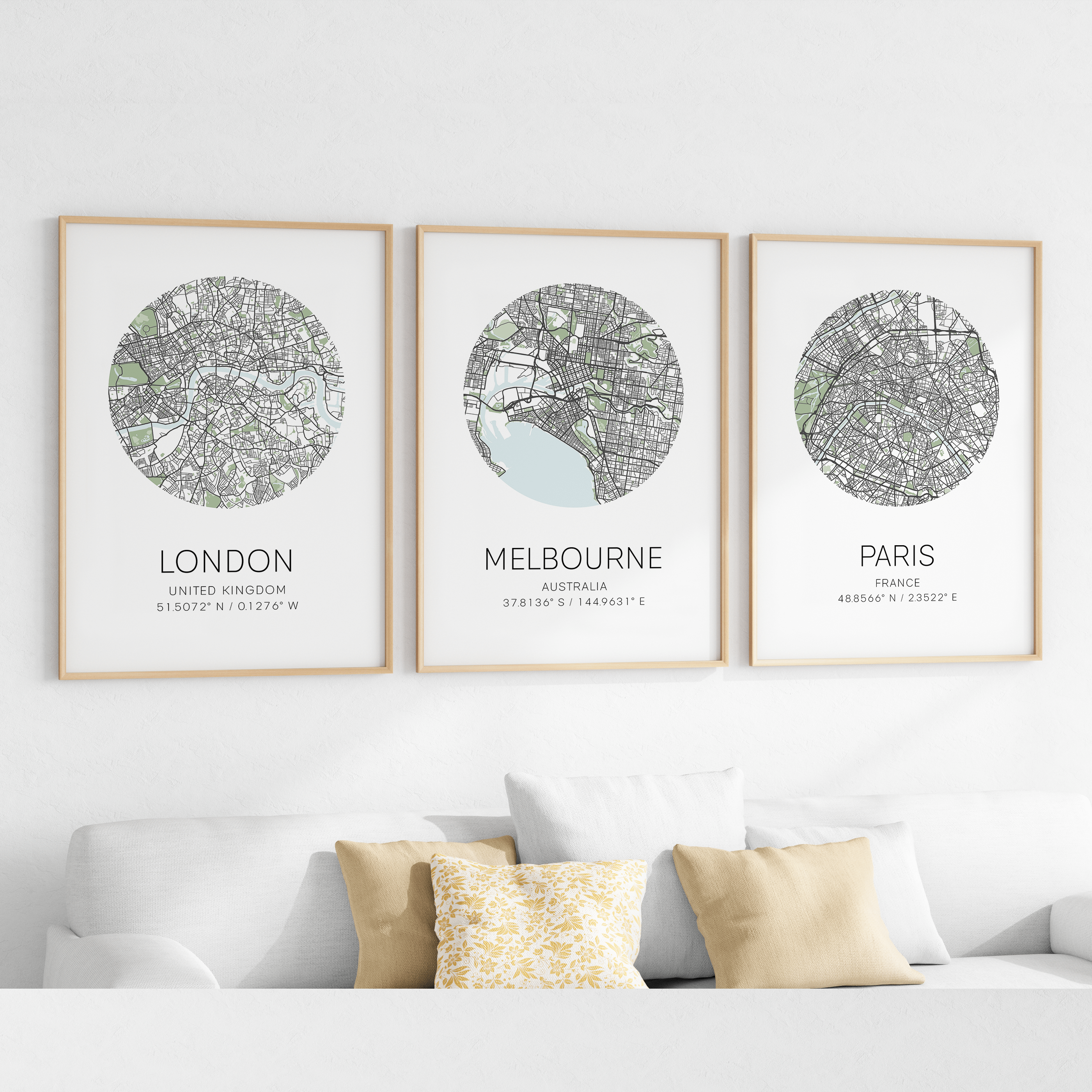 Set of 3 - Destination Circle Print