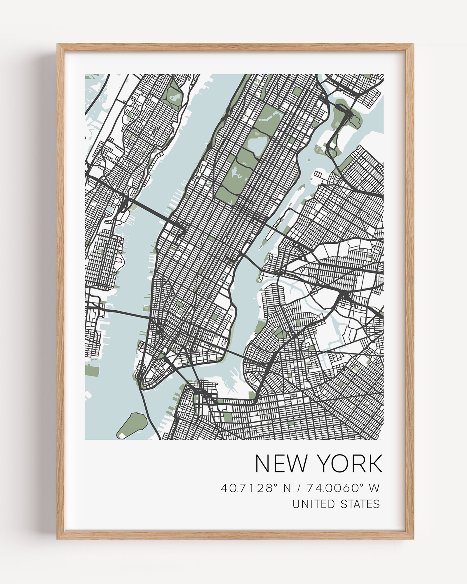 new york map print