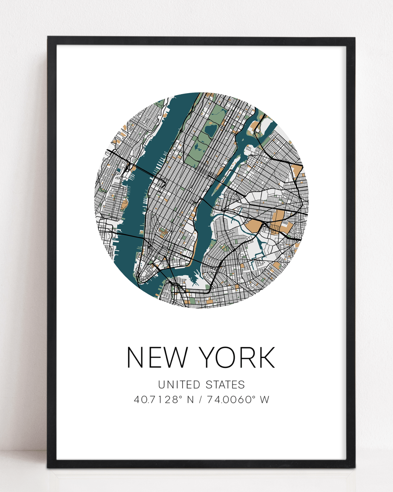 new york map print