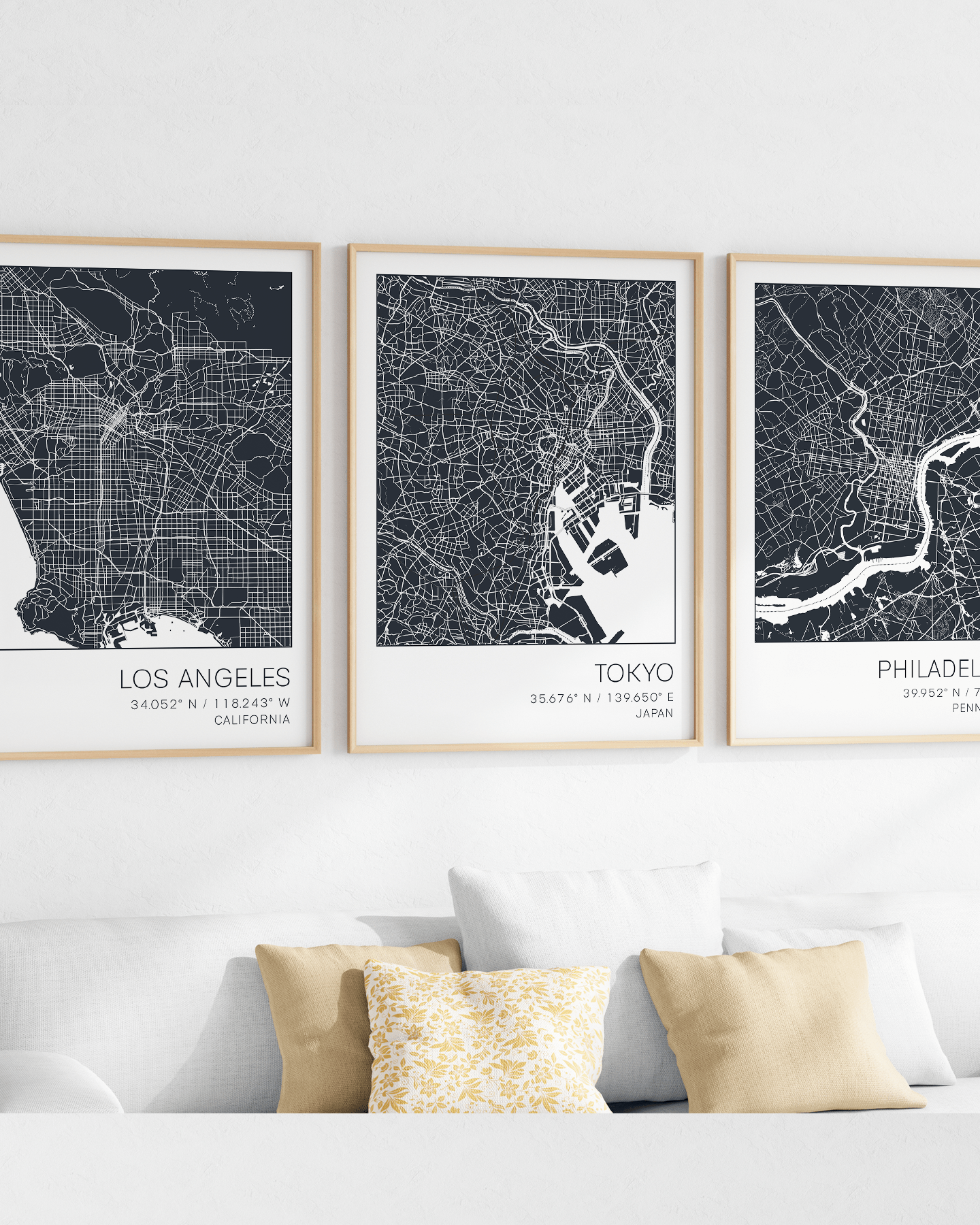 london map print,philadelphia map print, tokyo map print, home town map prints