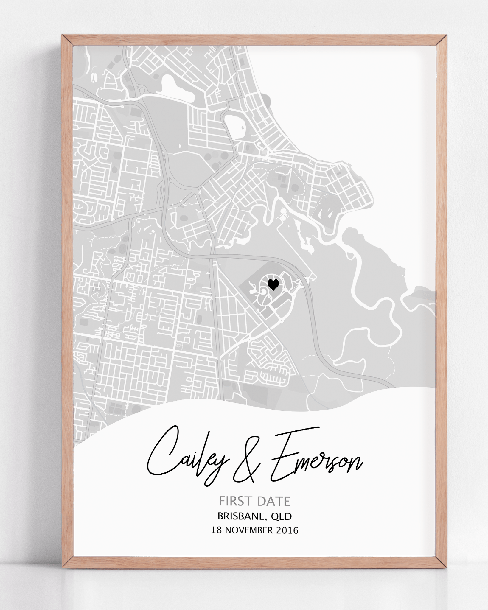 first date gift custom frame