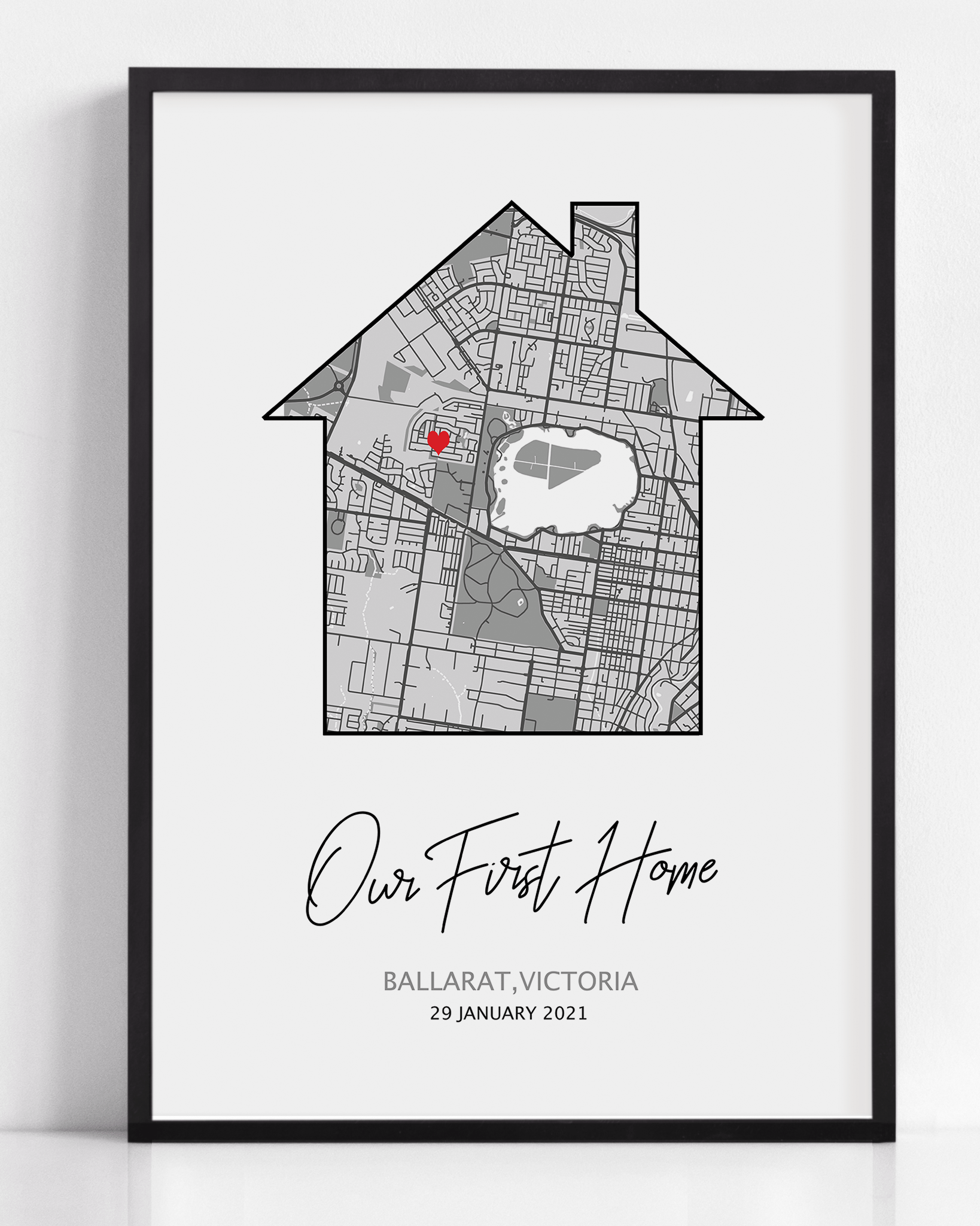 realtor closing gift framed map