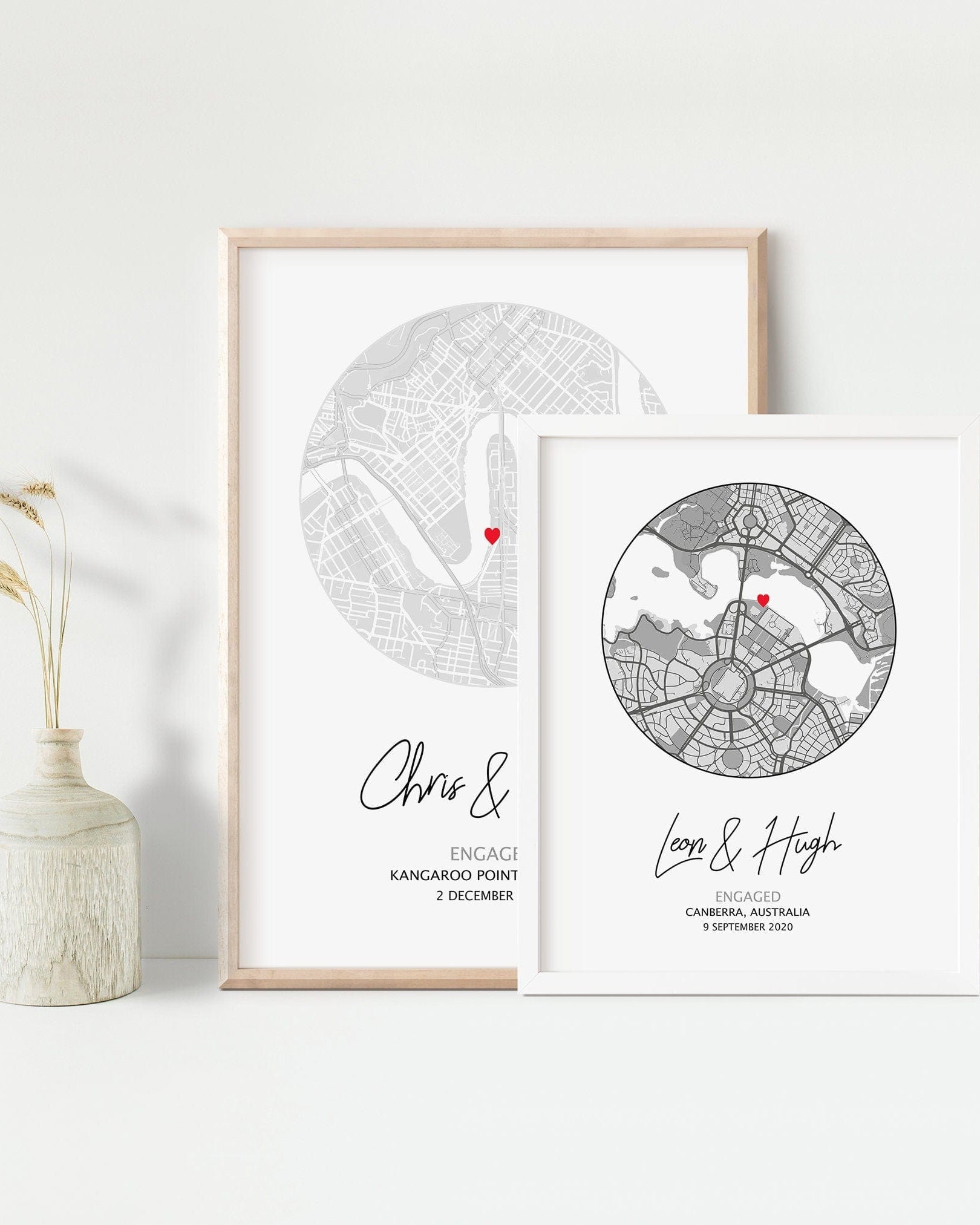 first date gift custom map