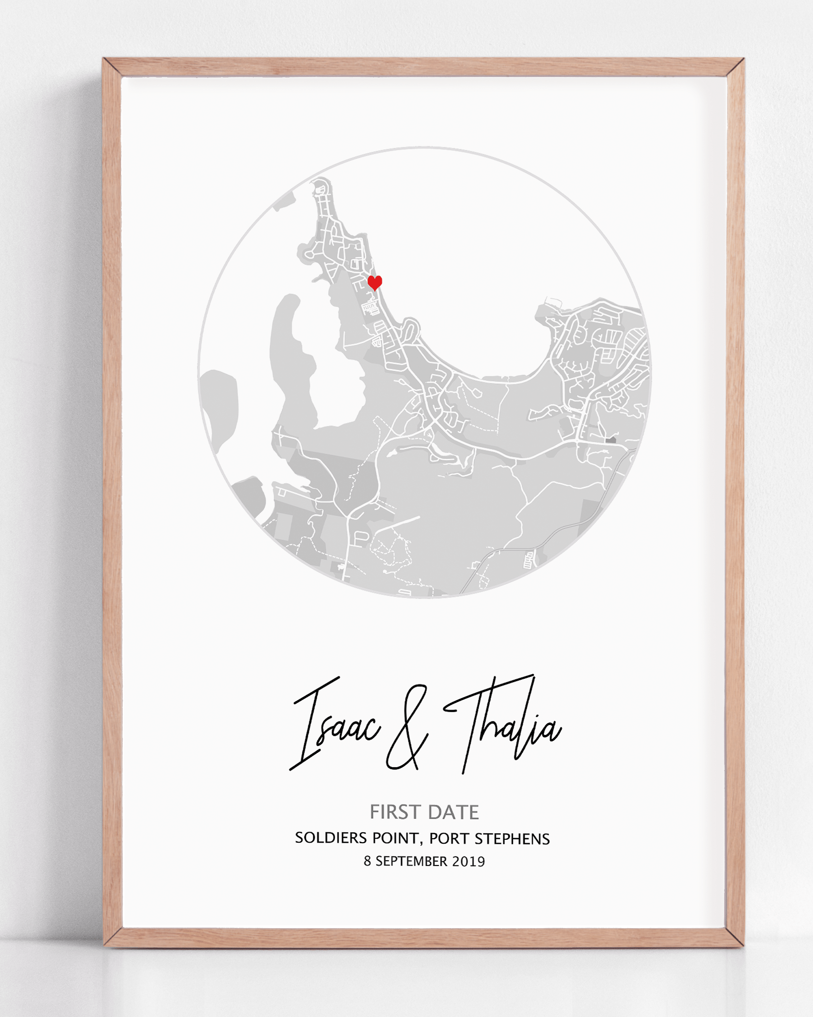 first date gift custom map