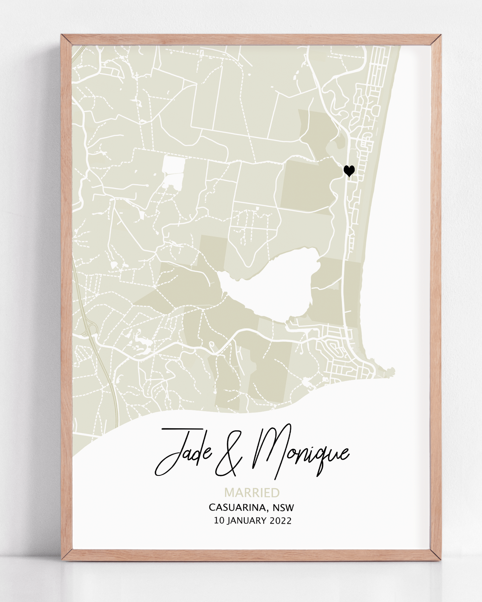 personalized where we met map gift framed custom artwork