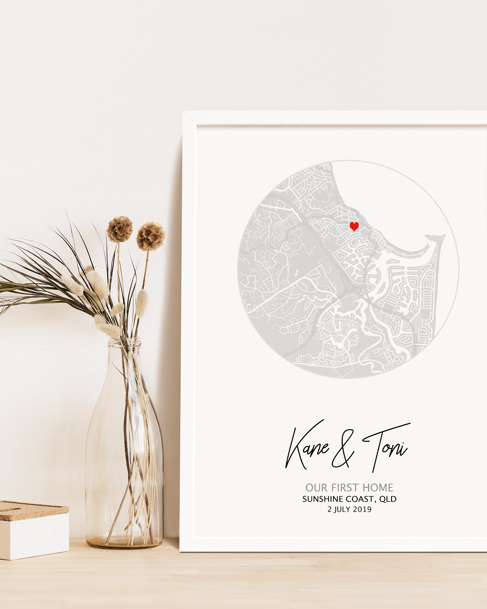 new homeowner gift framed map