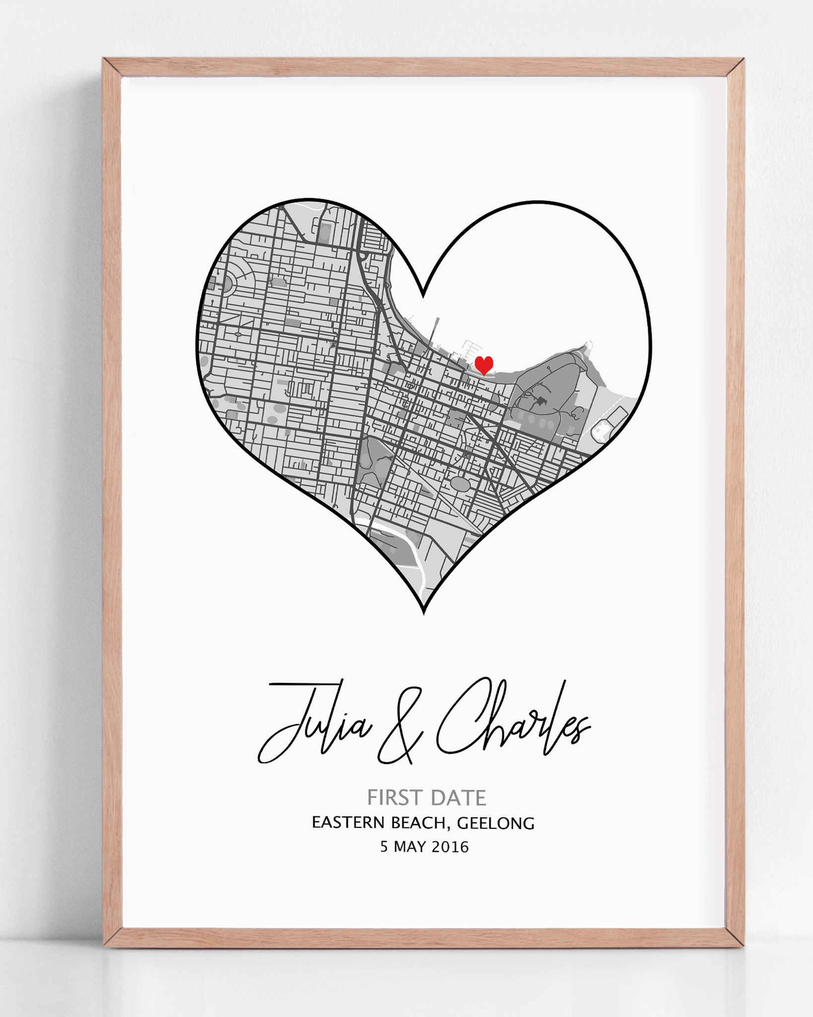 first date gift custom map