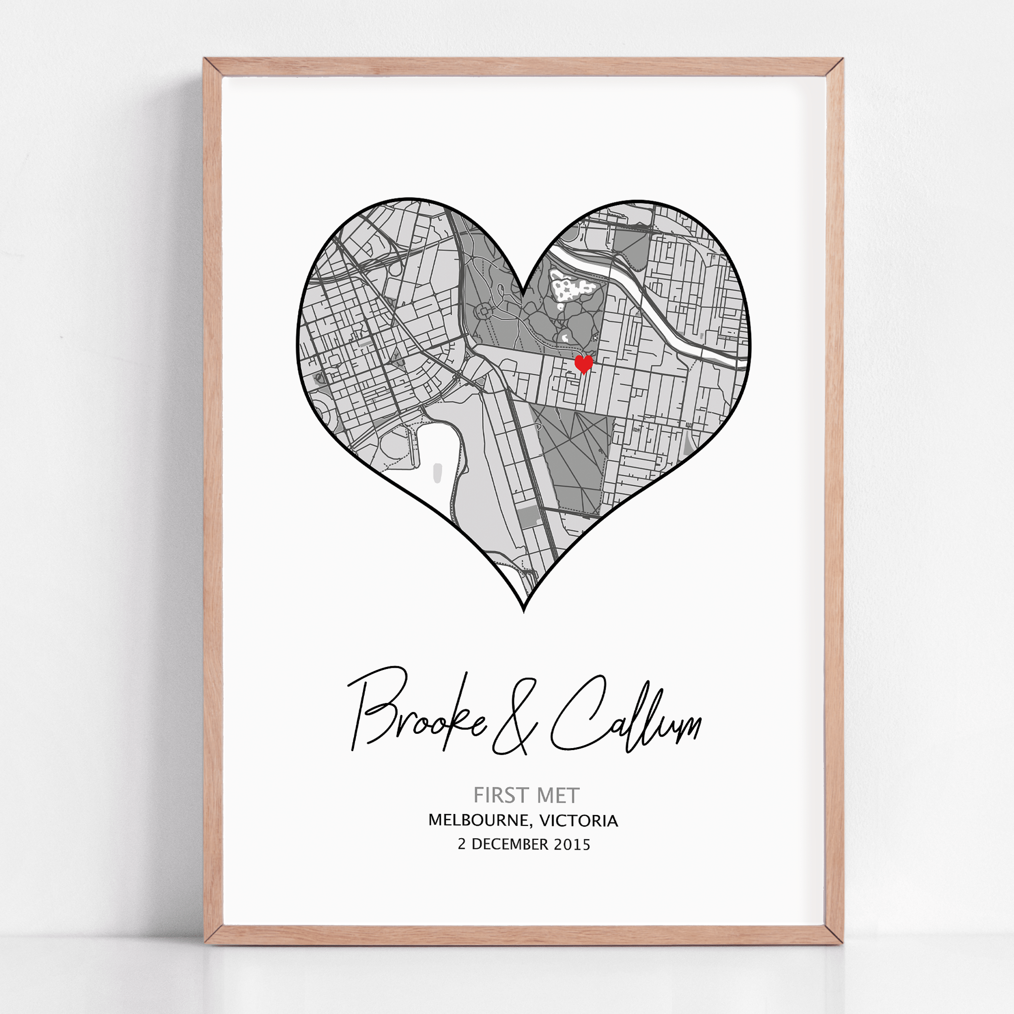 first date gift custom map