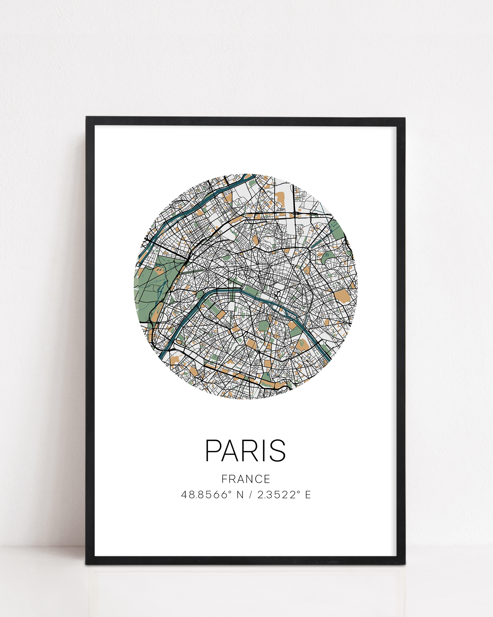 paris city map print