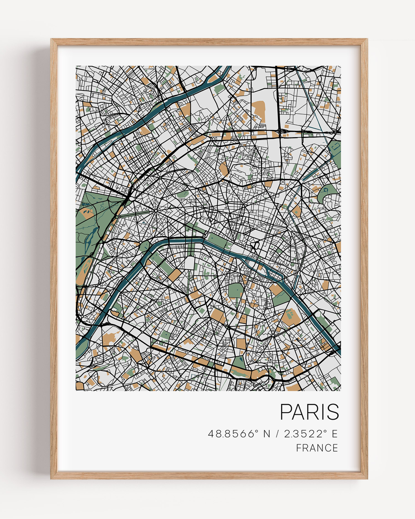 paris city map print