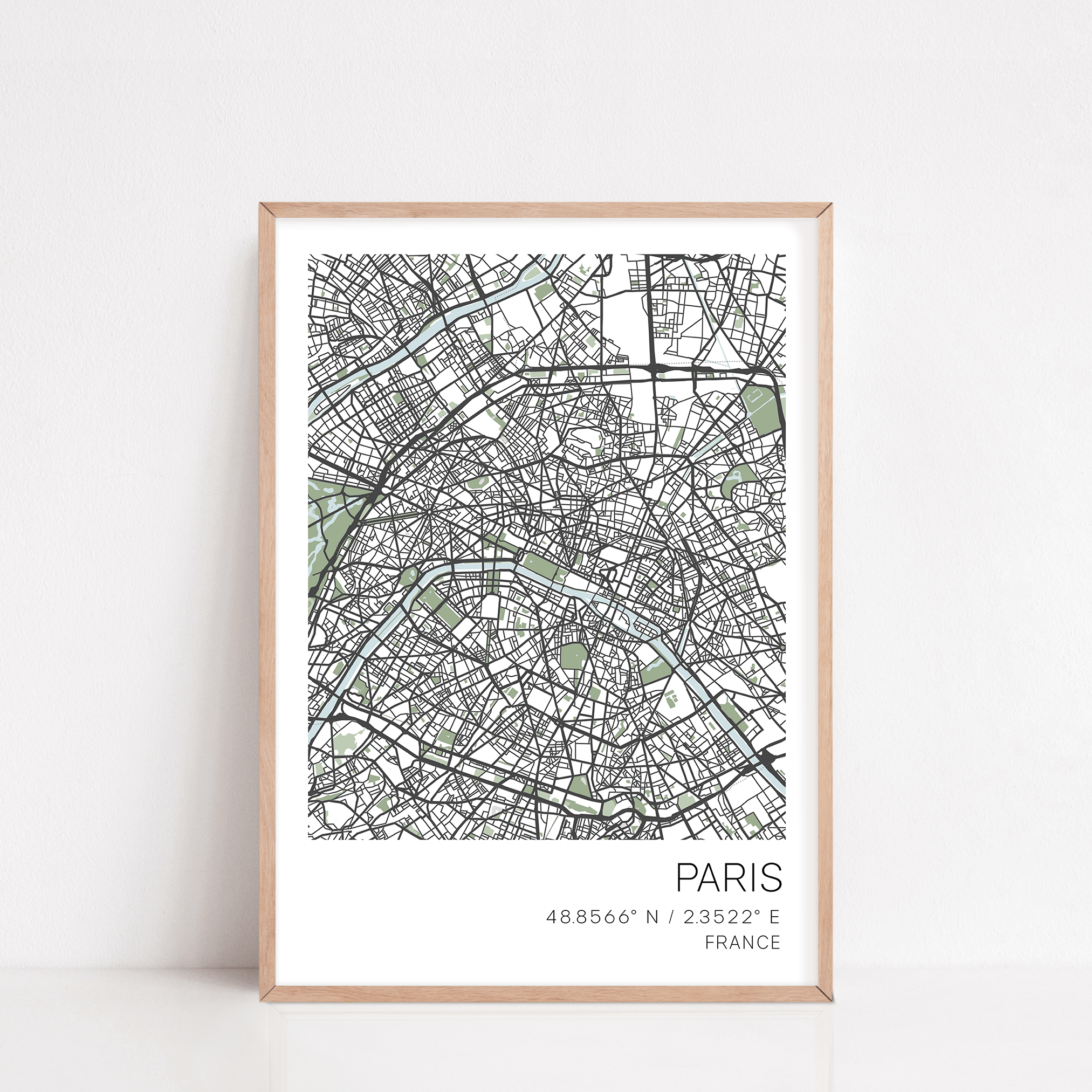 paris city map print