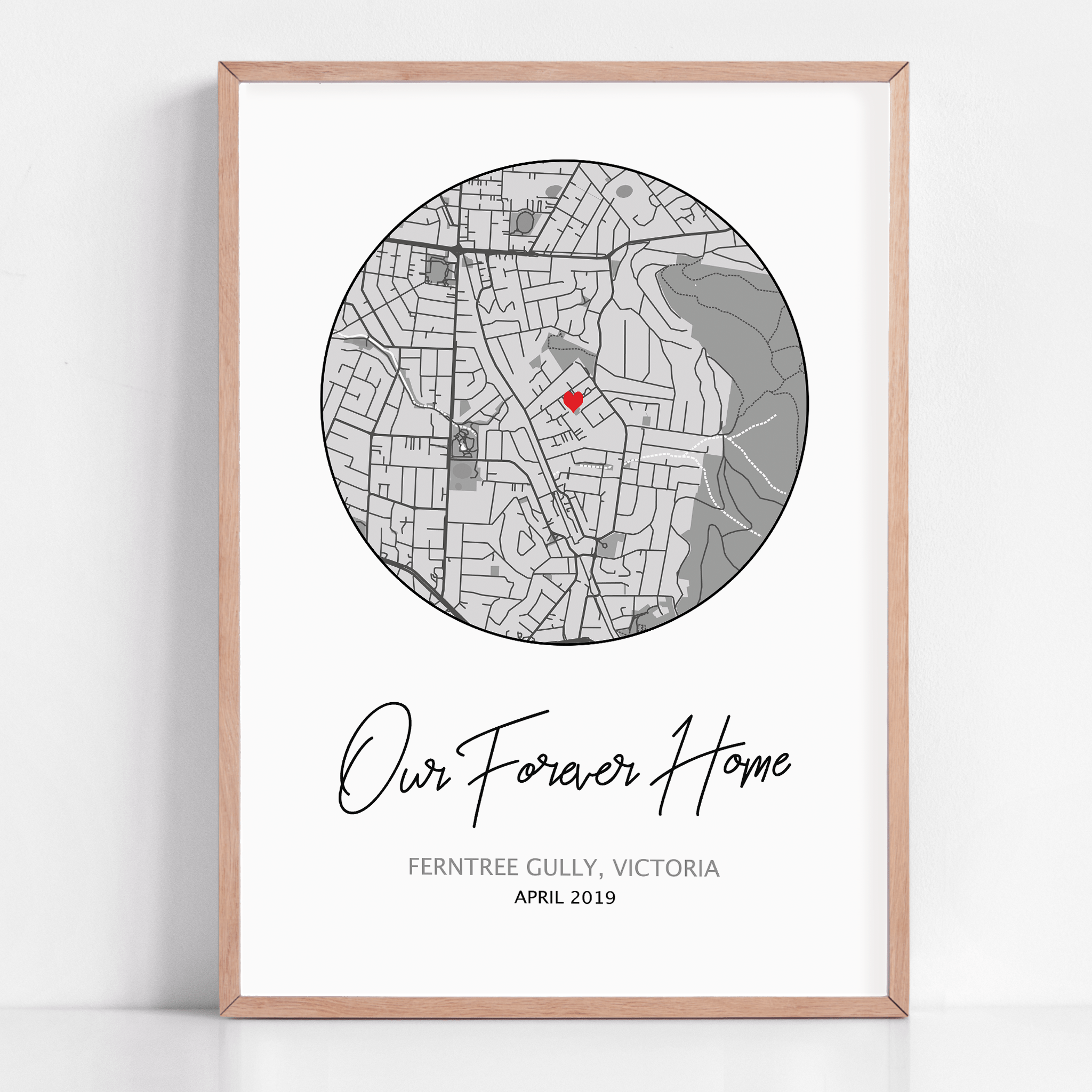 closing gift realtor idea framed map