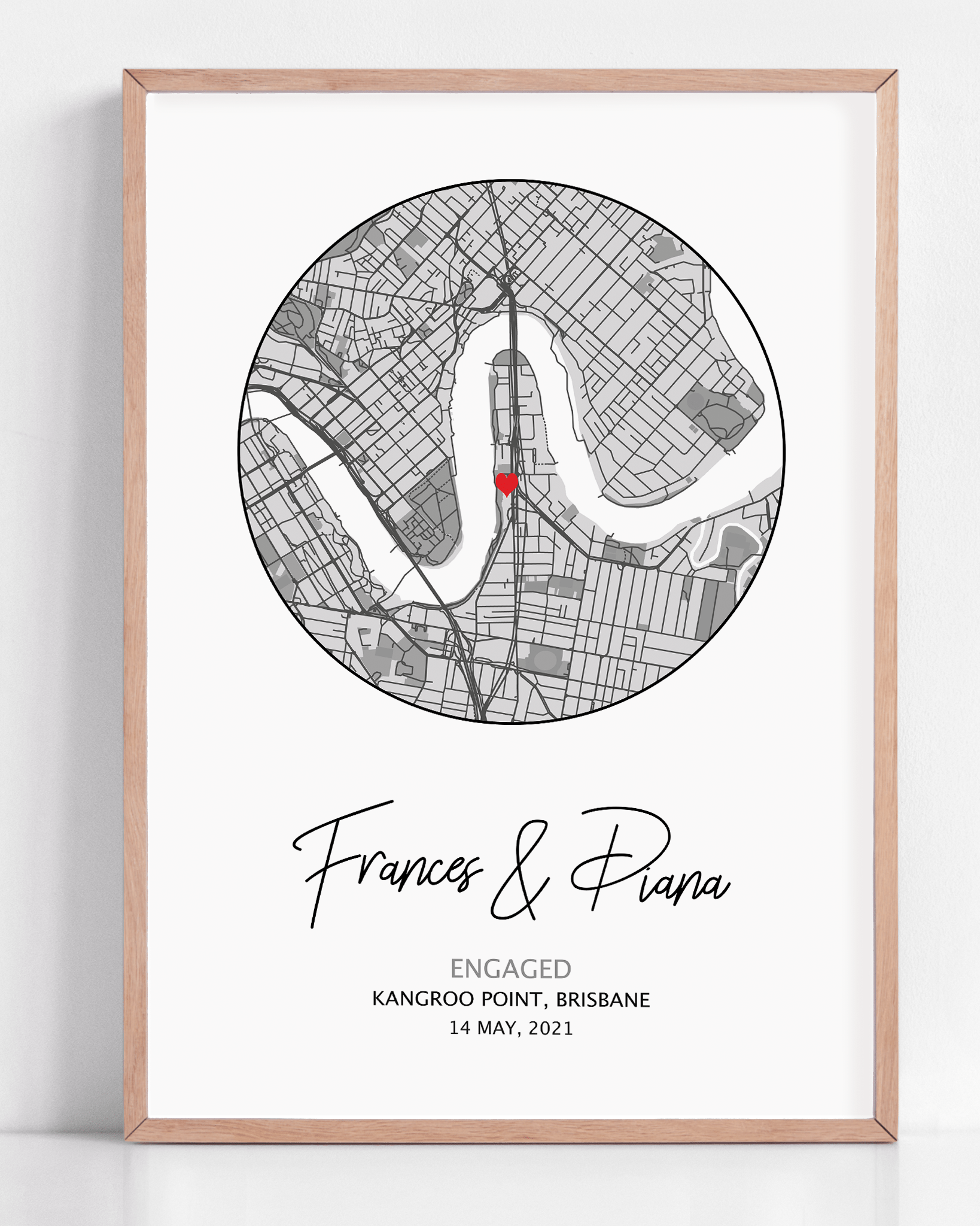 engagement unique gift framed art