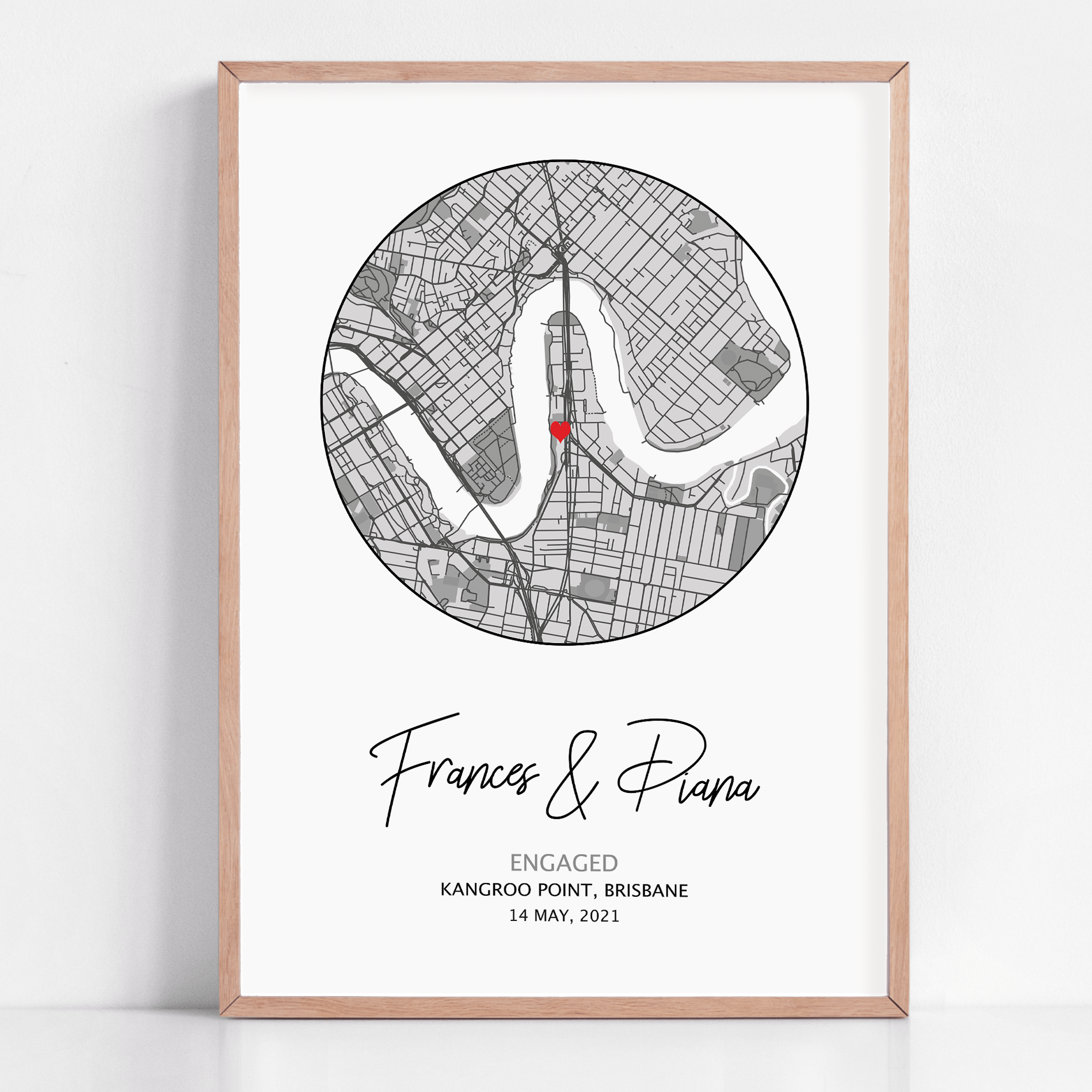 engagement unique gift framed art